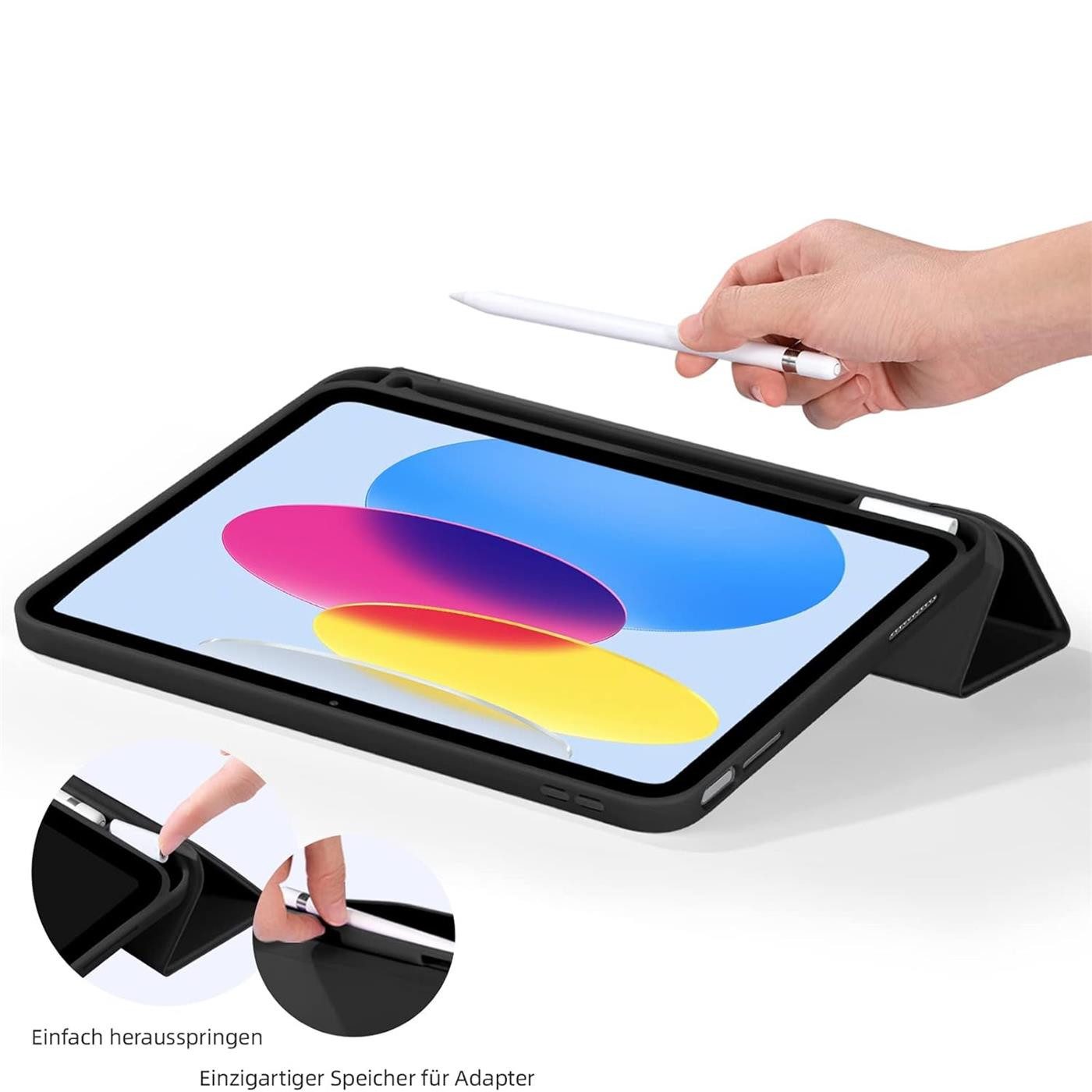 CoolGadget Tablet-Hülle Smart Cover für Apple iPad Air 5, Schutz Tasche aufstellbar mit Stift Halter für iPad Air 5 – Bild 4 von 5