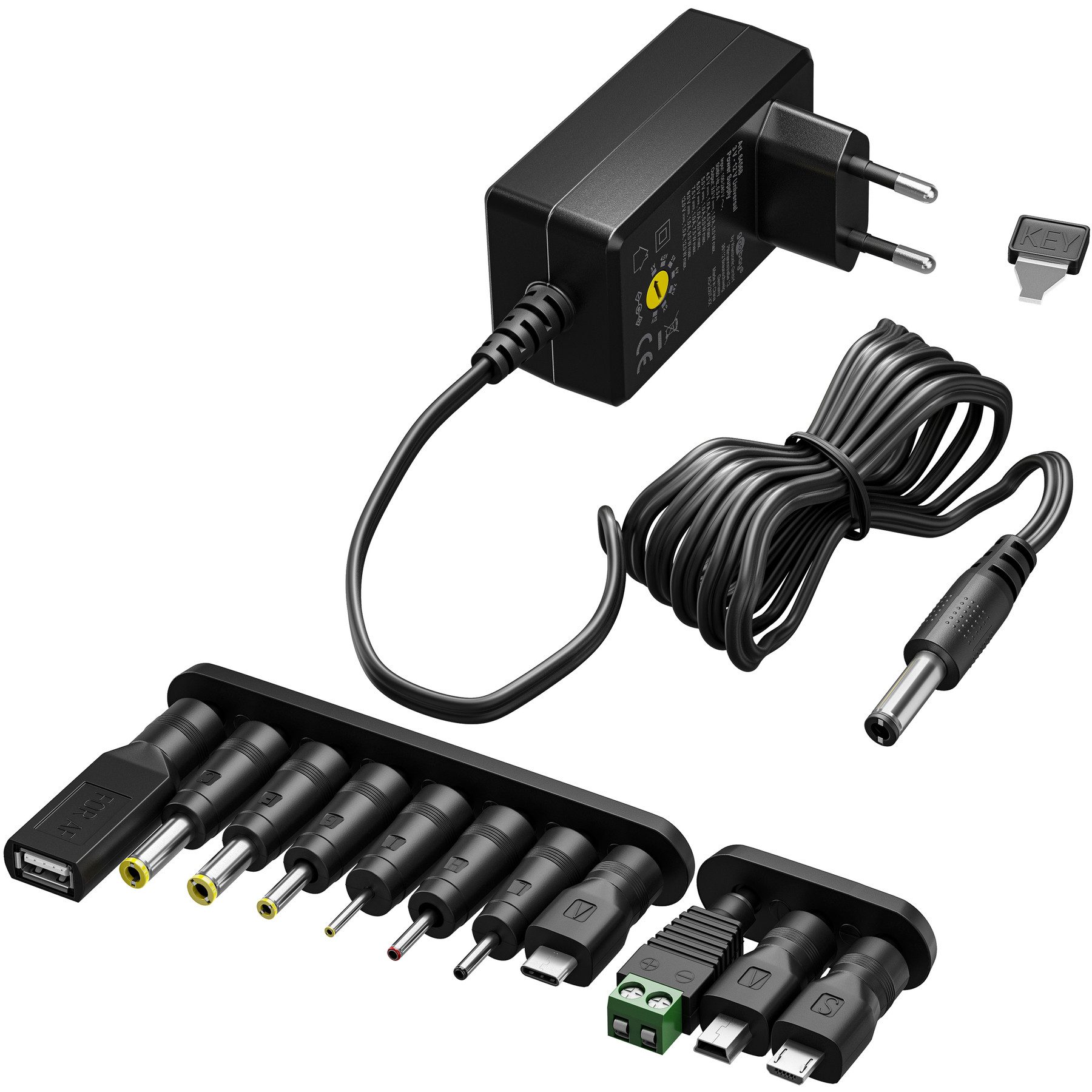 Goobay GOOBAY Universal-Netzteil 65592, 3-12V, 3,6W, mit 11 Adaptern Universal-Netzteil