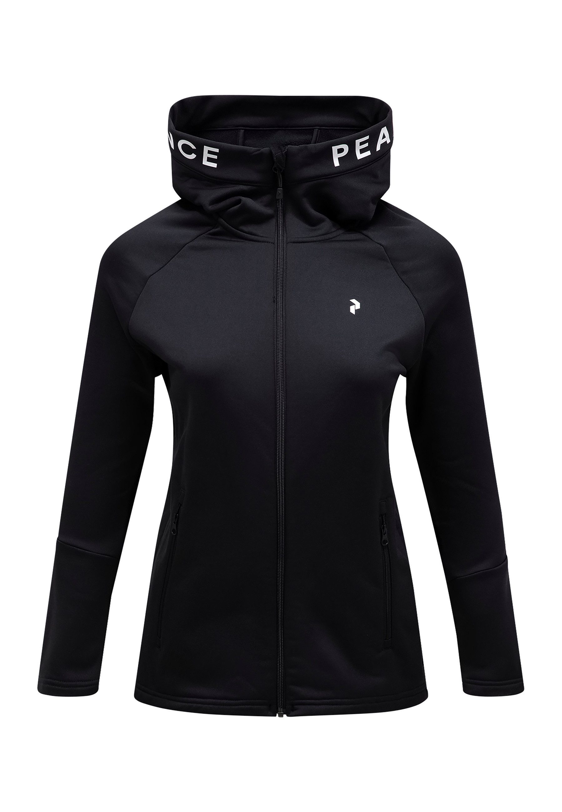 Peak Performance Fleecejacke W Rider Zip Hood mit Label-Applikationen