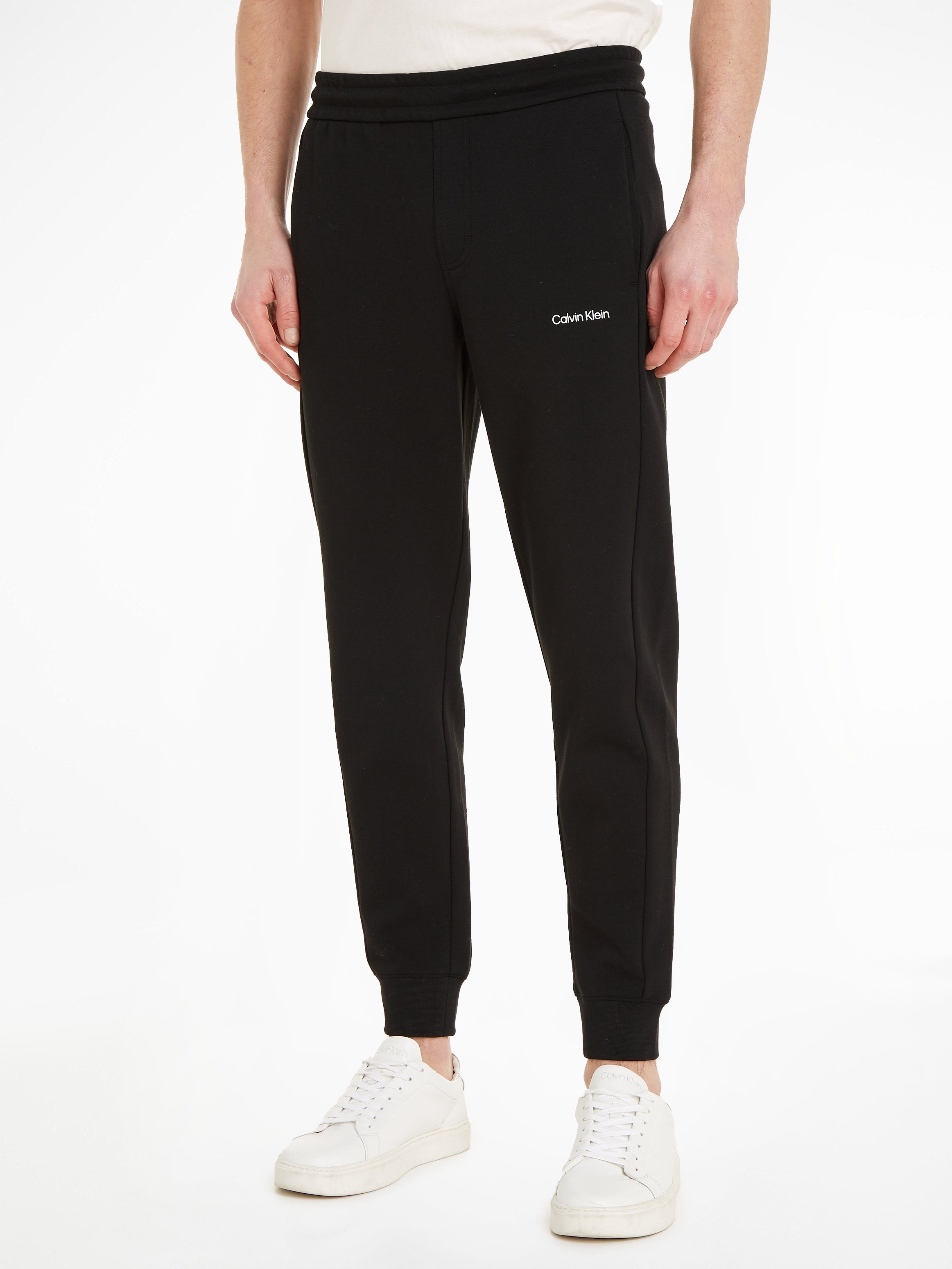 JOGGER am Saum LOGO Calvin Bein Sweathose schwarz MICRO Klein mit kontrastfarbenem