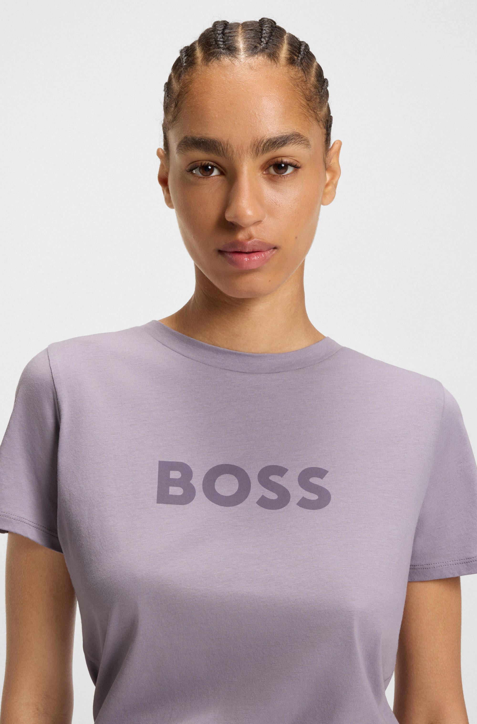 BOSS ORANGE T-Shirt Elogo Premium Damenmode mit BOSS-Schriftzug günstig online kaufen