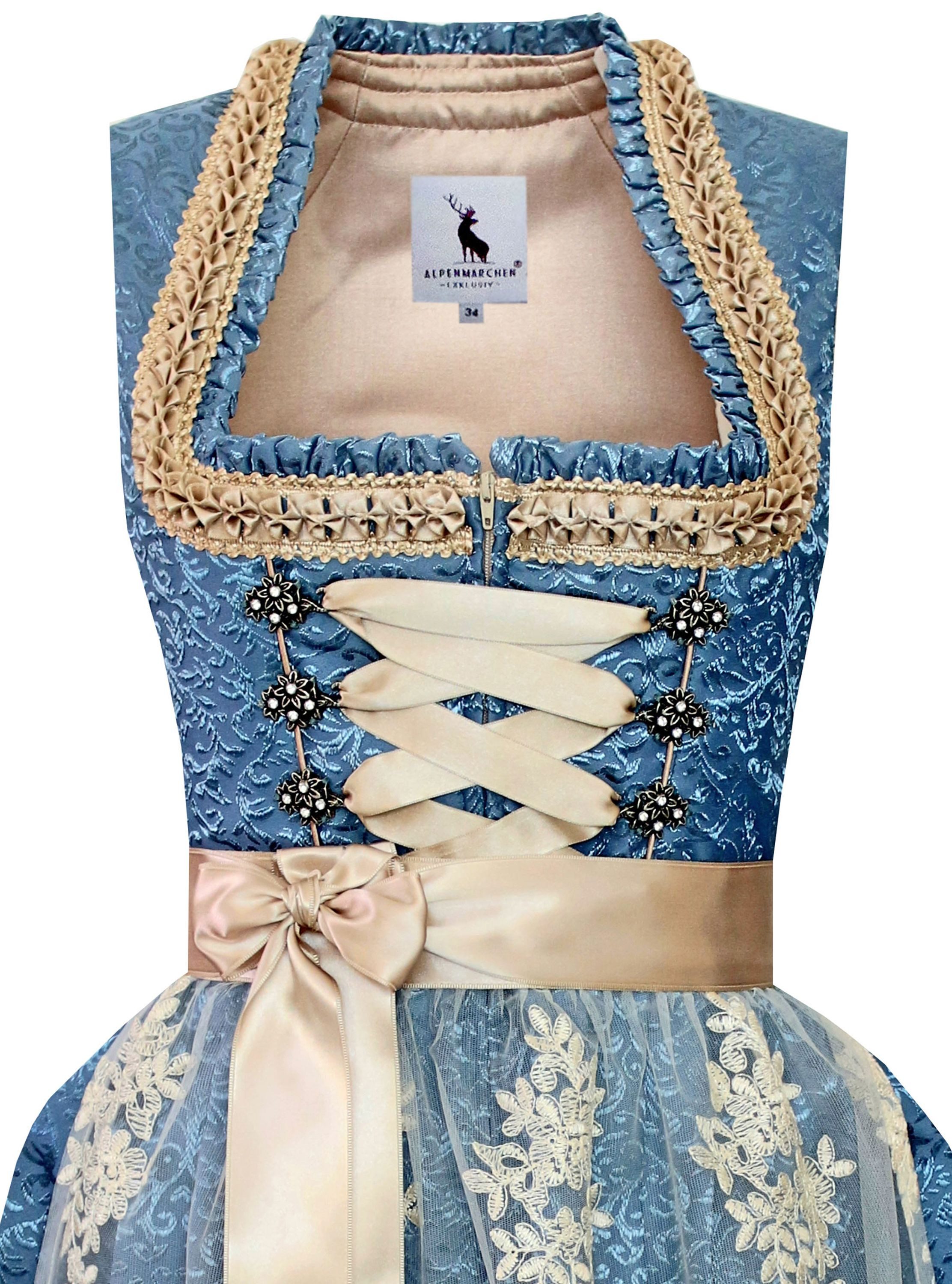 Alpenmärchen Dirndl Dirndl Greta in blau günstig online kaufen
