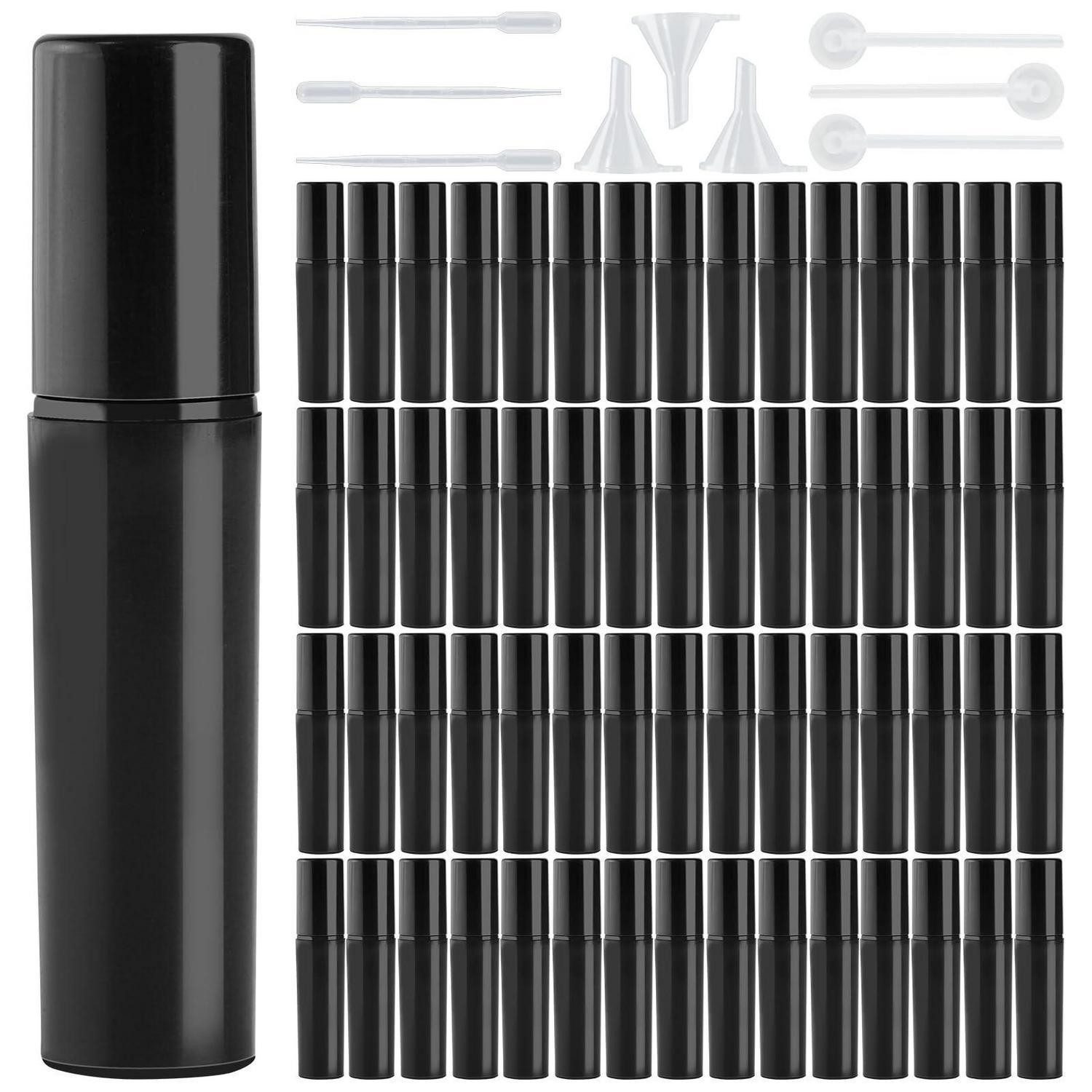 LuxusKollektion Parfümzerstäuber Parfümzerstäuber Nachfüllbar 2ml Mini Schwarz 100St (100 St)