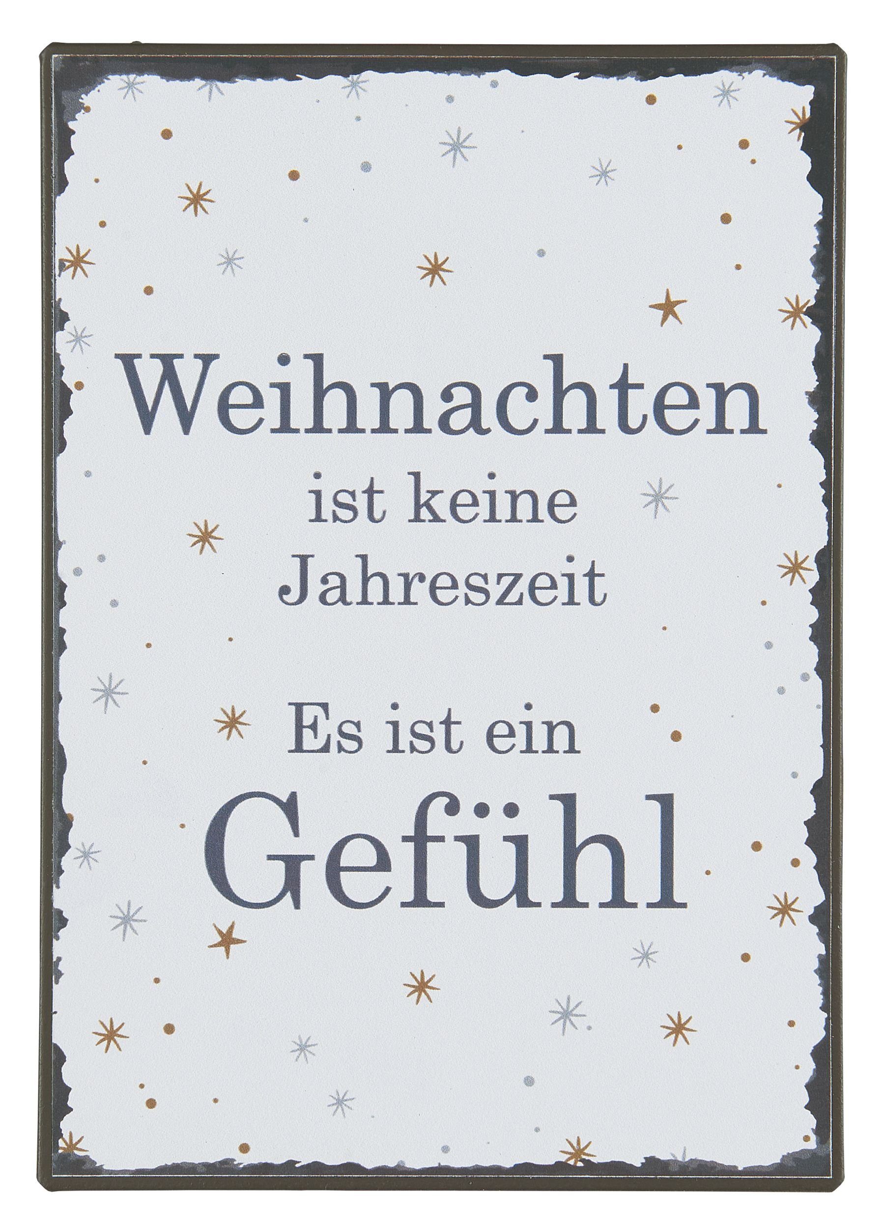 Ib Laursen Metallschild Wandschild Metallschild Schild "Weihnachten ... ein Gefühl" Ib