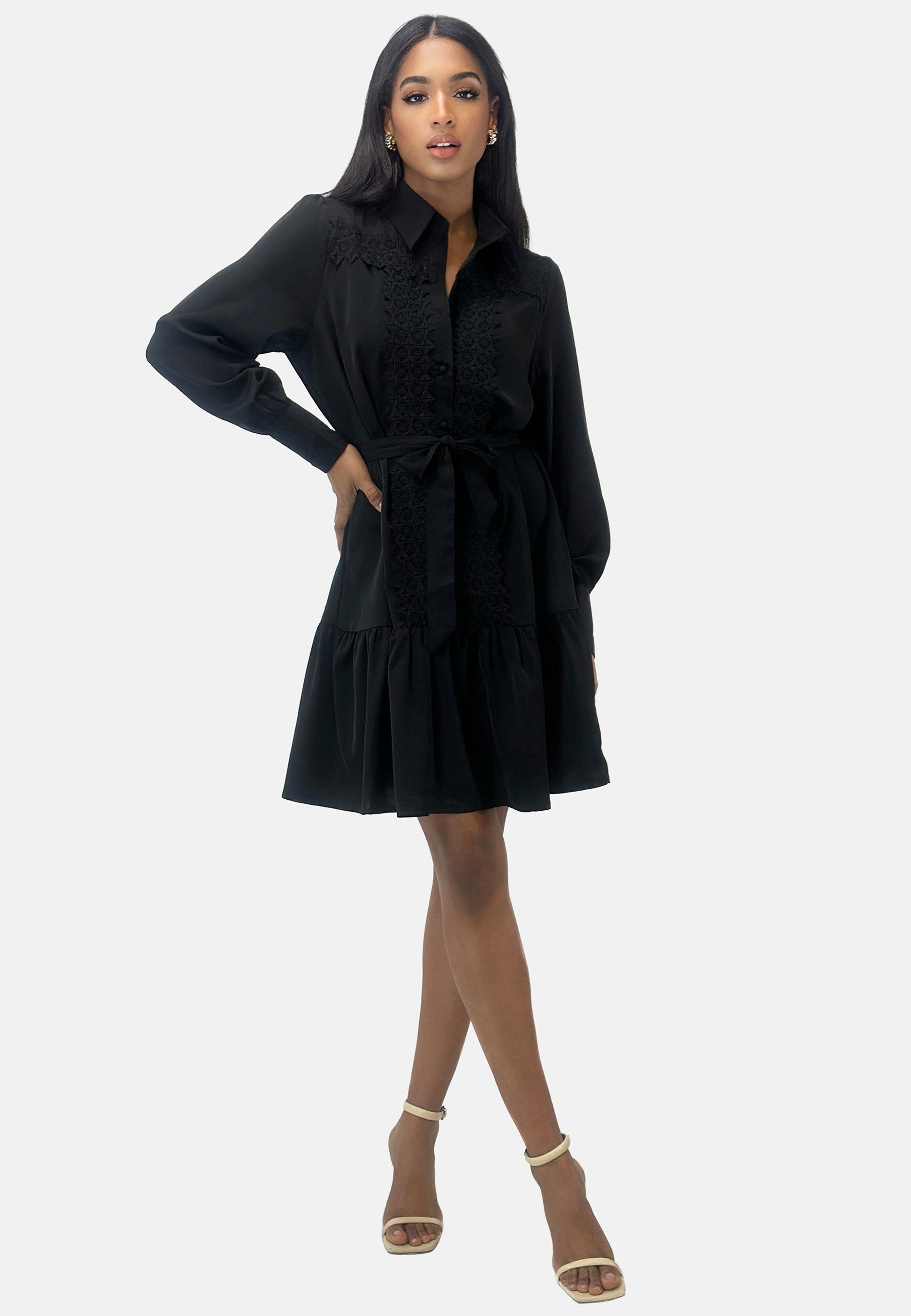 Elara Spitzenkleid Elara Damen Rüschenkleid (1-tlg) günstig online kaufen