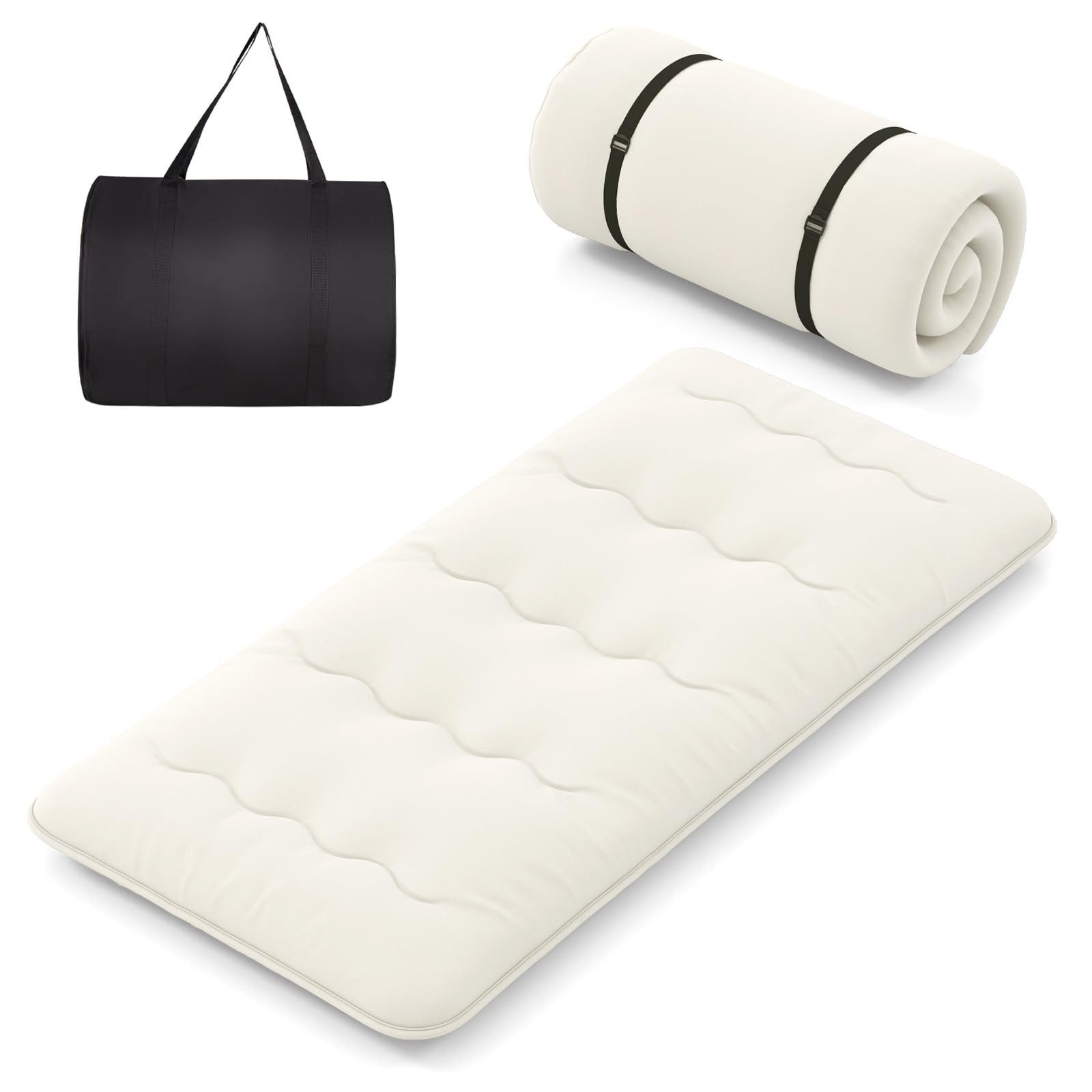 Futonmatratze, COSTWAY, 10 cm hoch, Futon Matratze, Tatami-Matte, Klappmatratze, 90x200cm