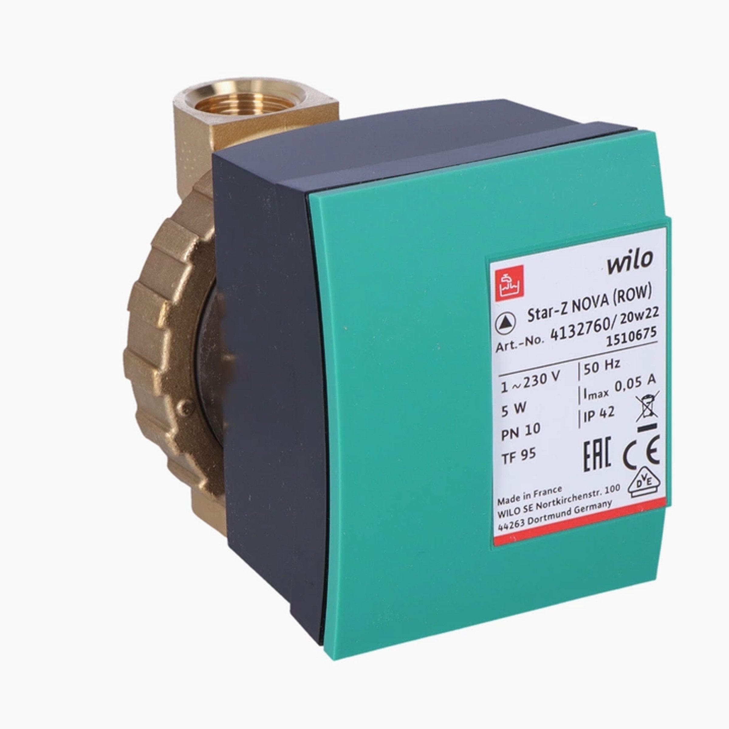 Wilo Umwälzpumpe Wilo-Star-Z NOVA Umwälzpumpe – Zirkulationspumpe für Trinkwasser (1-tlg)