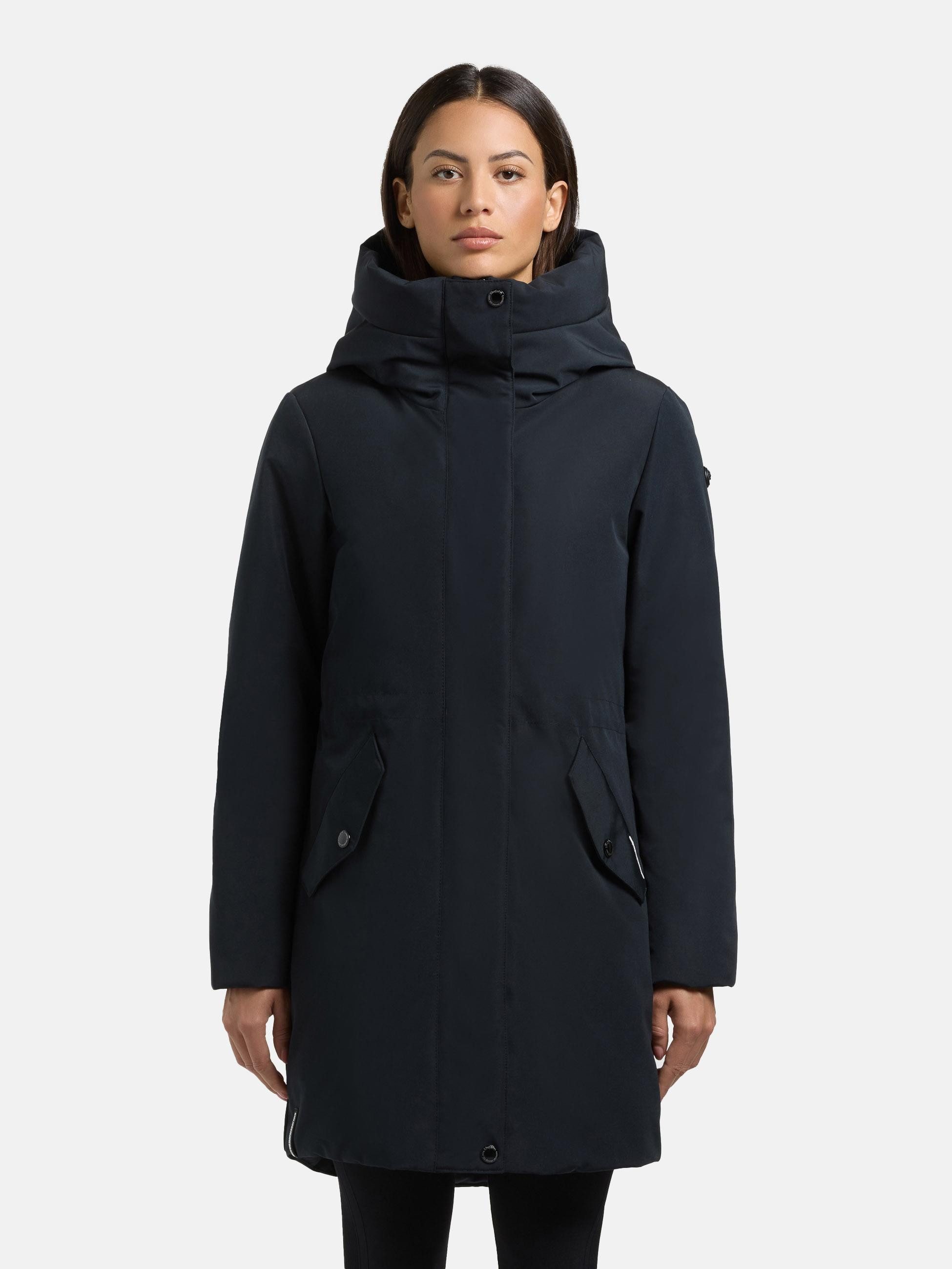khujo Wintermantel Diance Lange Damen Winterjacke mit großer Kapuze günstig online kaufen