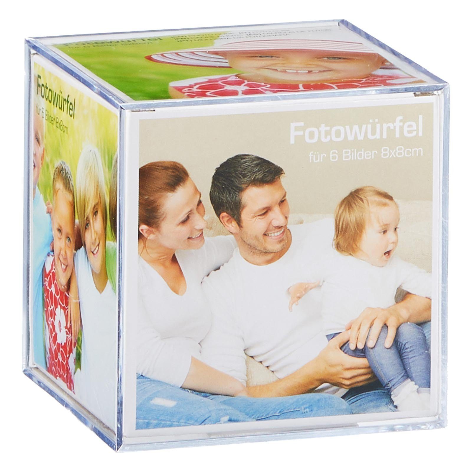 HAC24 Bilderrahmen Collage Bilderwürfel Fotowürfel Foto Würfel Fotorahmen, günstig online kaufen