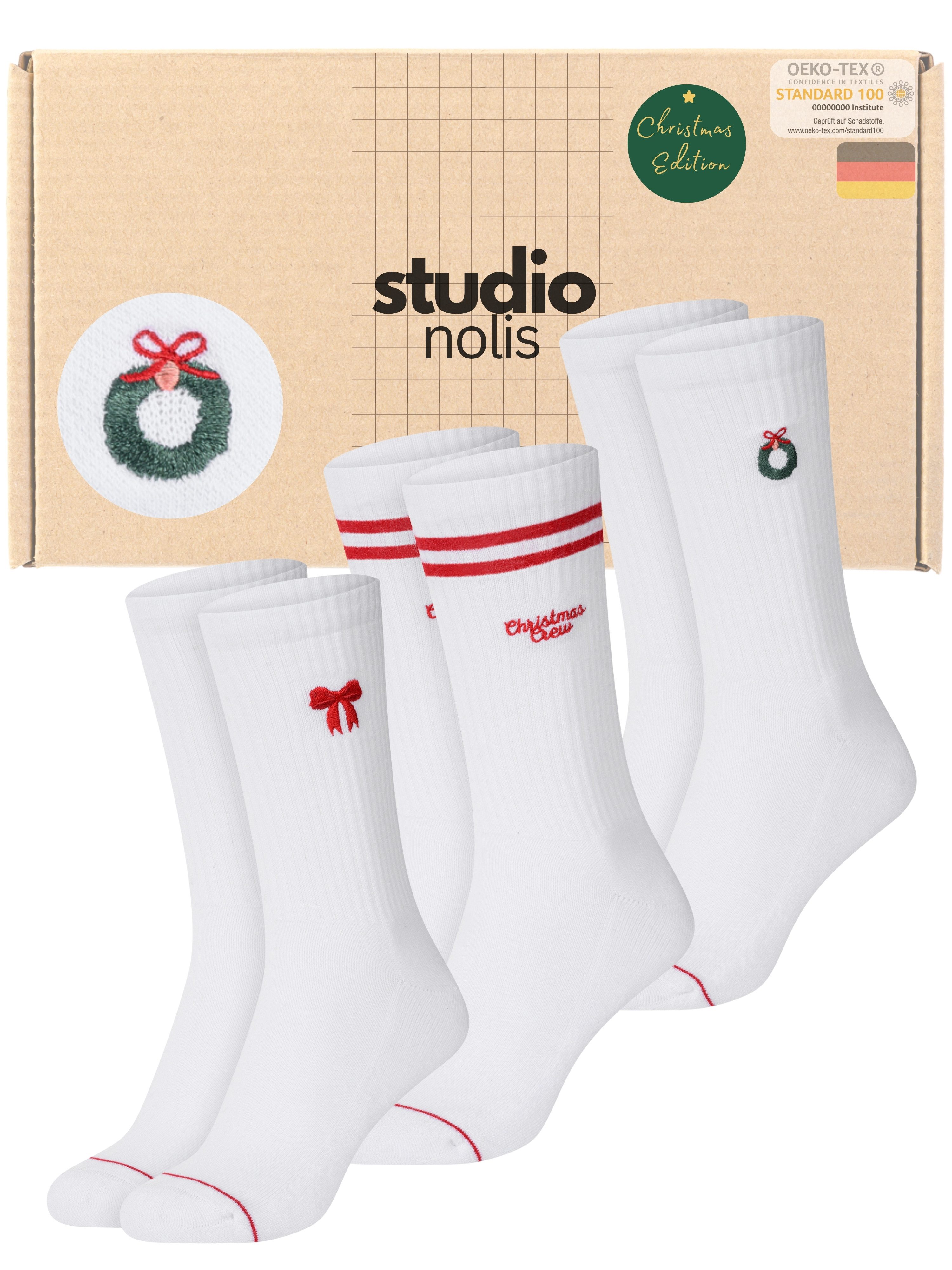 Studio Nolis Tennissocken Weihnachtssocken - Geschenk für Frauen und Männer günstig online kaufen