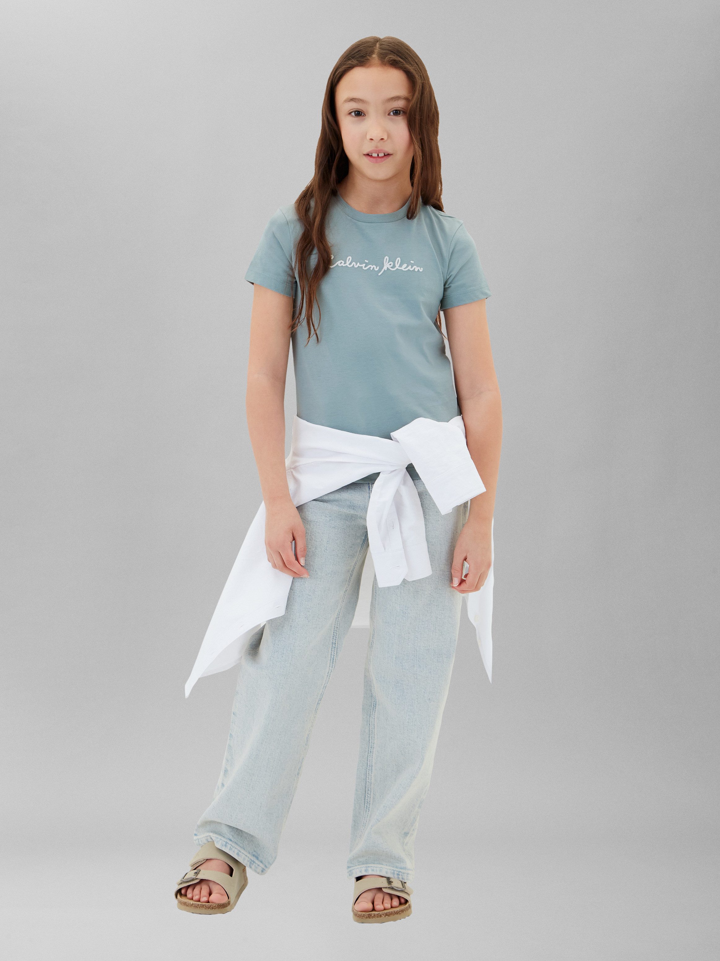 Calvin Klein Jeans T-Shirt Rundhalsausschnitt, Slim Fit, reine Baumwolle – Bild 2 von 5