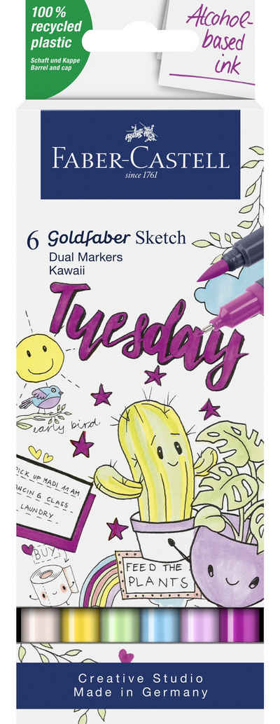 Faber-Castell Marker Faber-Castell Goldfaber Sketch Marker Kawaii 6er Set