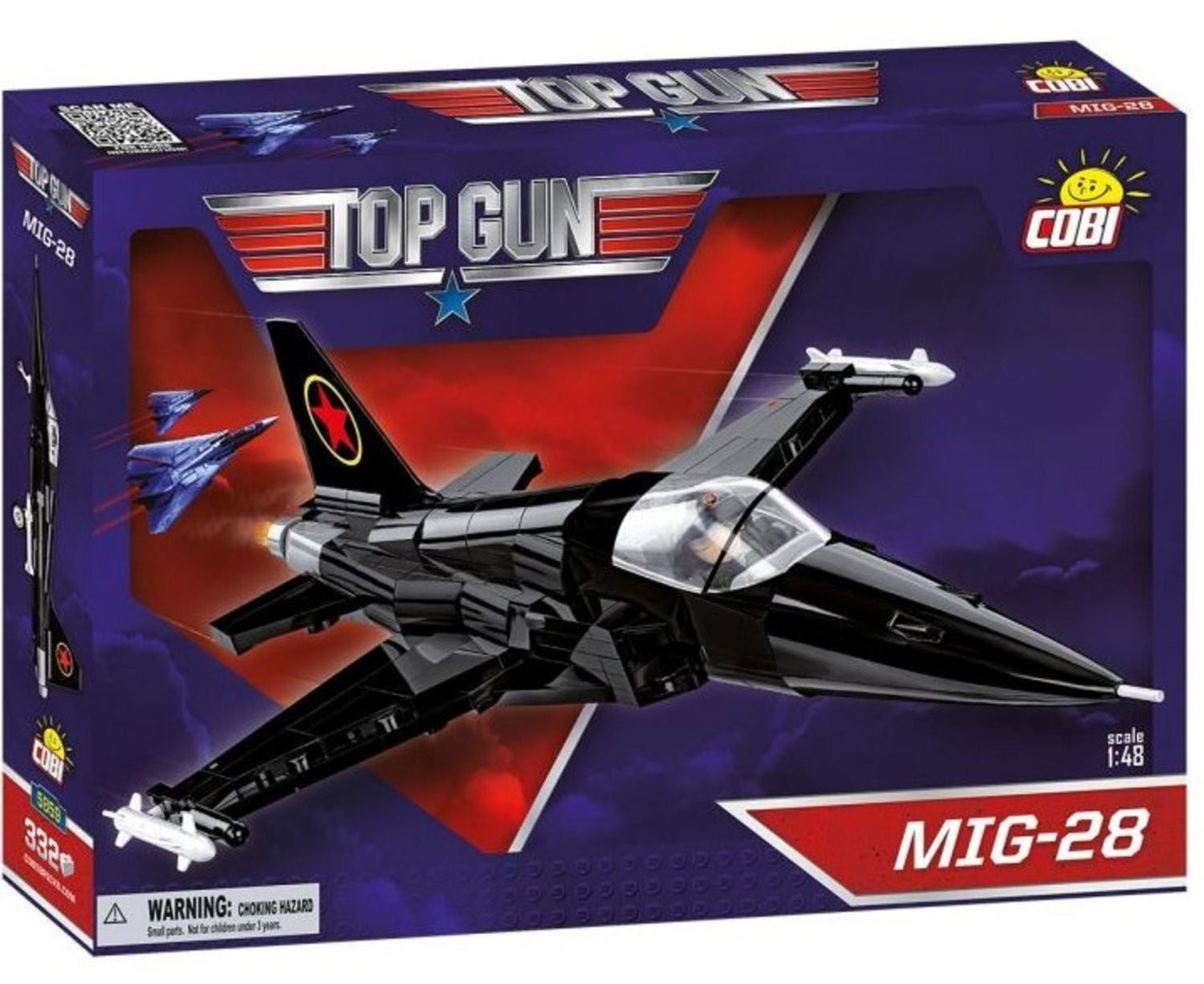 COBI COBI Top Gun 5859 - Mig-28, 1:48 Bausatz, 332 Klemmbausteine Konstruktions-Spielset