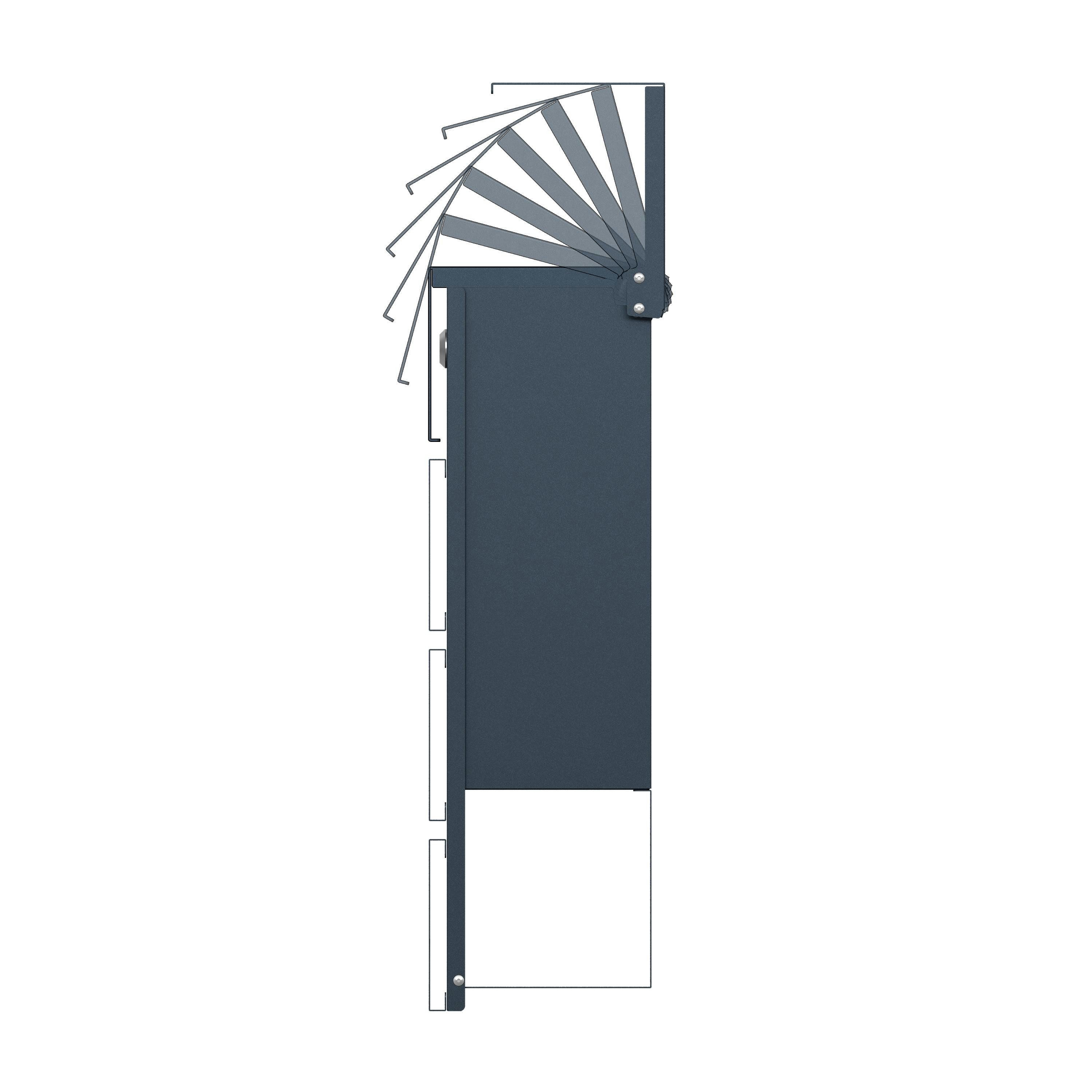 ESTEXO Briefkasten XL Design Postkasten Wandbriefkasten 2 Schlüssel verzinkt Soft Close