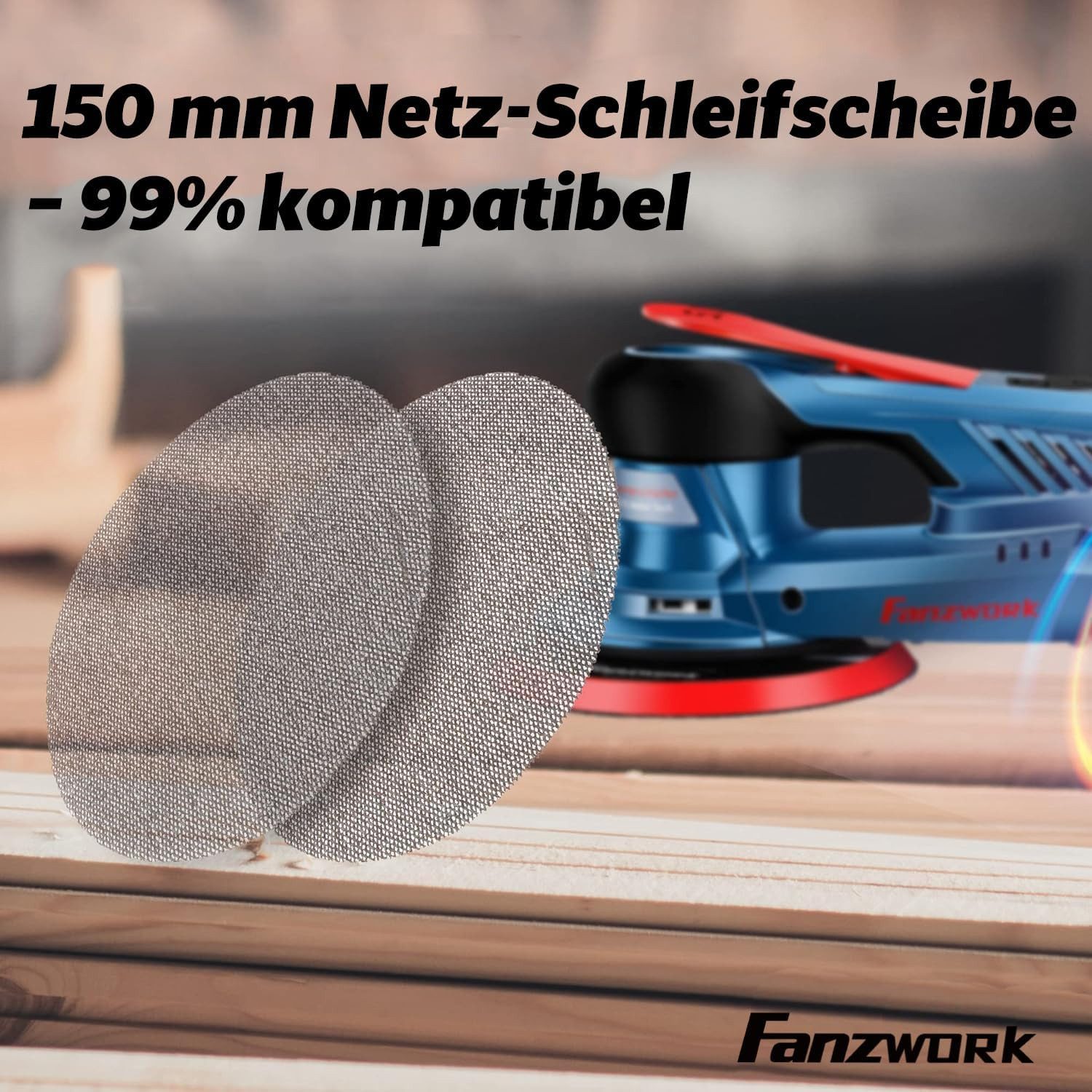Fanzwork Schleifpapier Schleifgitter Set P80/P120, (30 St) – Bild 5 von 5