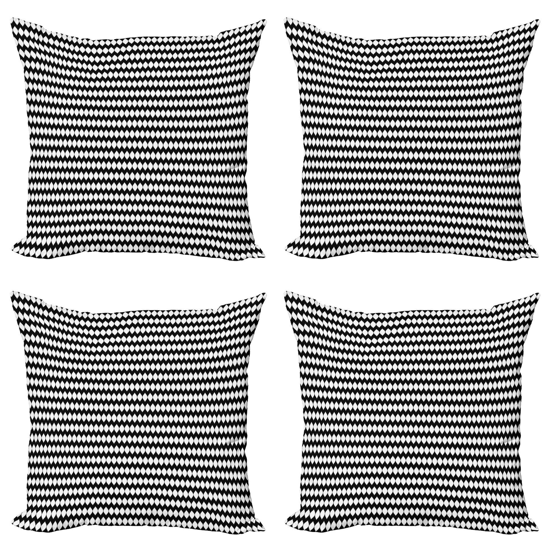 Kissenbezüge Modern Accent Doppelseitiger Digitaldruck, Abakuhaus (4 Stück), Nervös Abstrakt Einfache ovale Formen