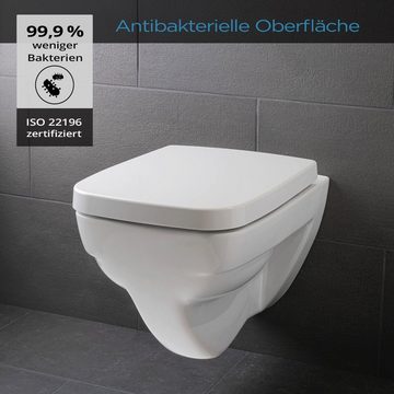 blumfeldt WC-Sitz Lamera Toilettendeckel, Absenkautomatik, antibakterielle Oberfläche, Quick-Release-Funktion