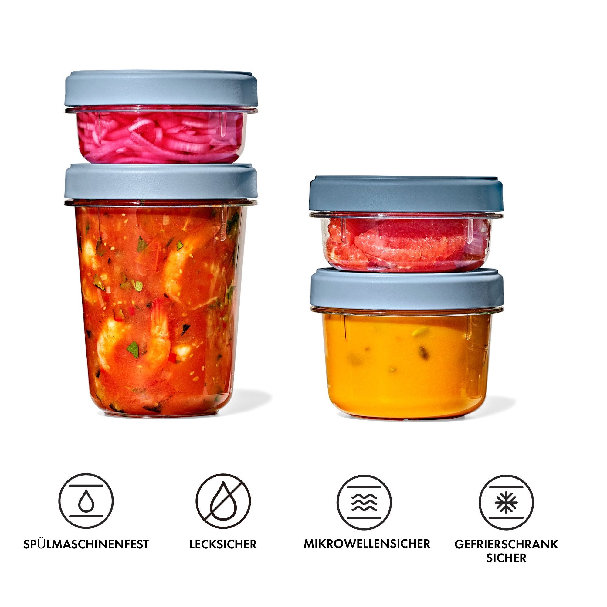 OXO Good Grips Aufbewahrungssystem OXO Twist & Stack Behälter – 550 ml – 2er Set, Kunststoff, (2-tlg), ideal für Meal Prep – Bild 3 von 5