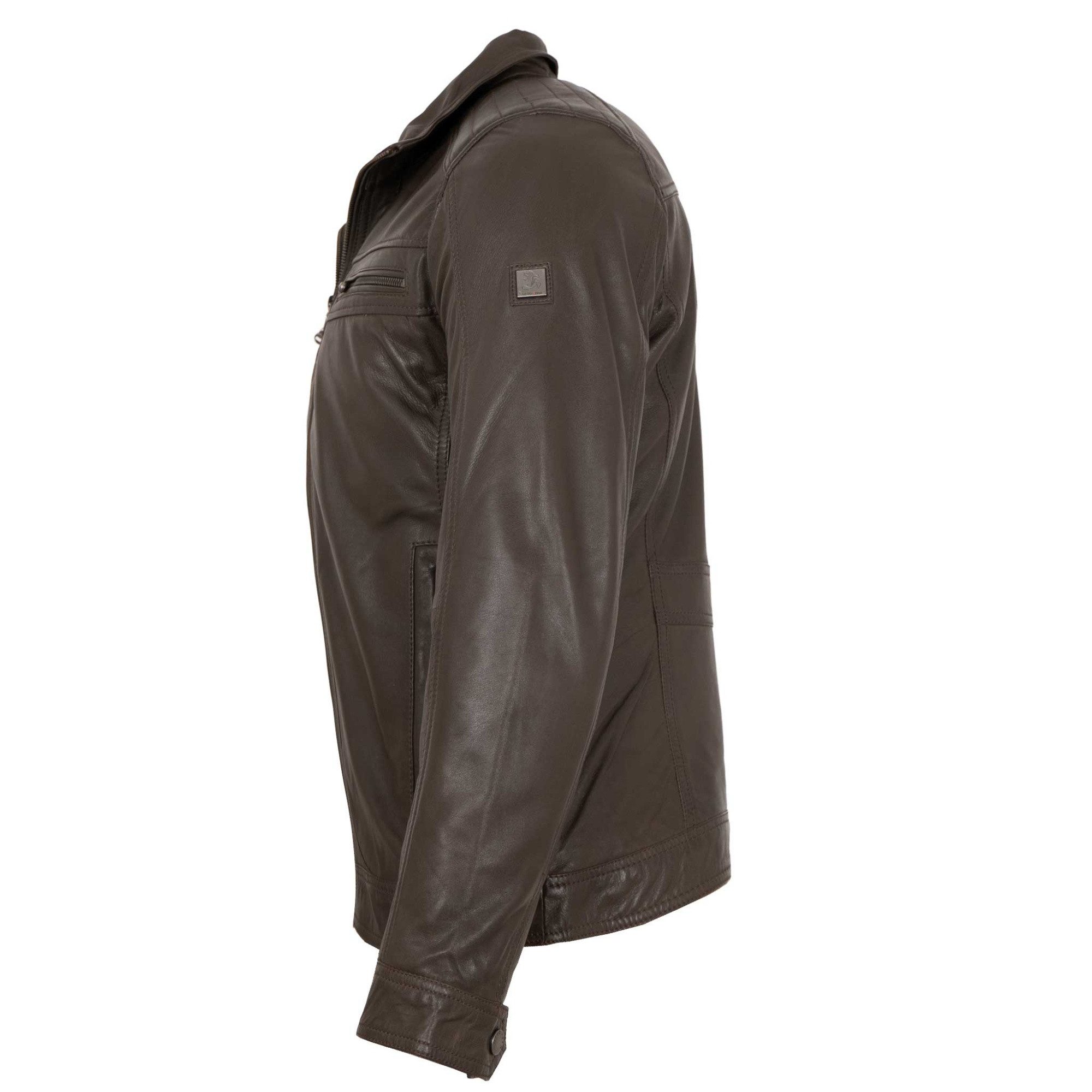 Otto Kern Lederjacke Men-105 OTTO KERN- Herren Lederjacke Lammnappa dunkelbraun