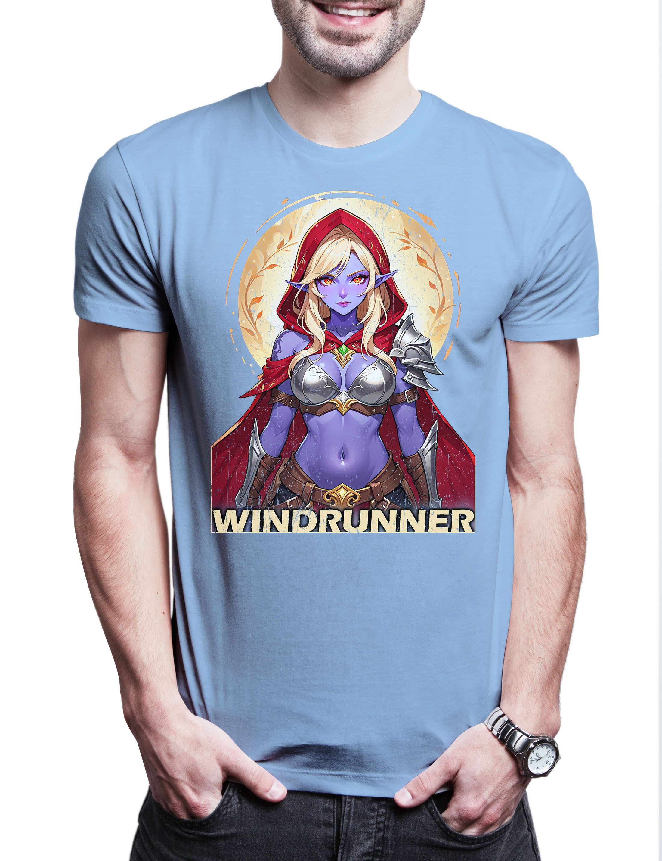 Print-Shirt Windrunner Herren T-Shirt Warcraft Warrior Of Sylvana Elf World