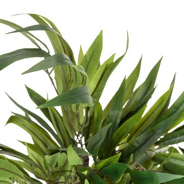 Kunstpflanze Kunstpflanze MANGO Kunststoff, Stoff Mango, hjh OFFICE, Höhe 130.0 cm, Künstlicher Mangobaum im Kunststoff-Topf Mango Baum mit Echtholzstamm