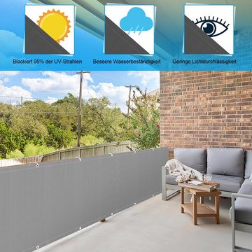Randaco Balkonsichtschutz Balkonsichtschutz Sichtschutzmatte Balkon PVC Sichtschutz Zaun