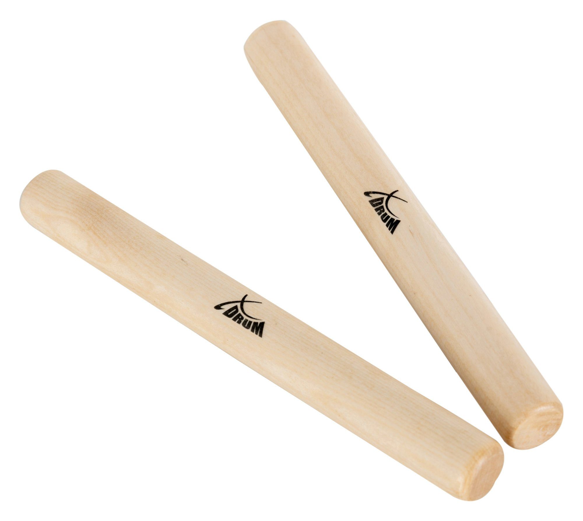 XDrum Claves Claves Ahorn klein - Klangstäbe aus Ahorn - Rhythmusinstrument für lateinamerikanische Musik - Heller, durchdringender Klang - Länge: 18 cm - Natur