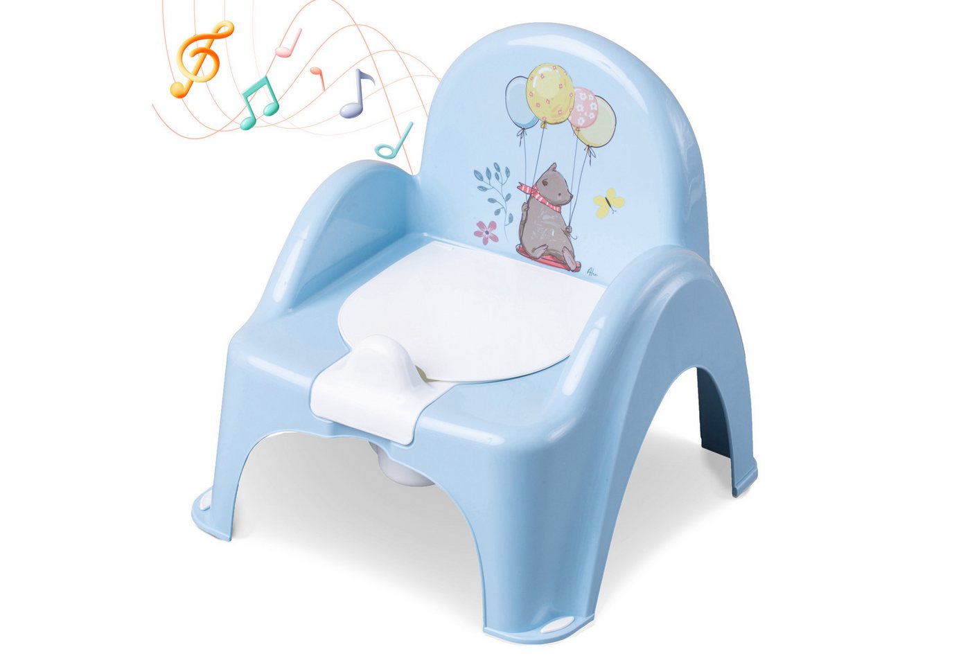 Babykajo Töpfchen mit Musik, (2-tlg), Kinder Töpfchen mit Anti-Rutsch Beschichtung und herausnehmbarem Topf