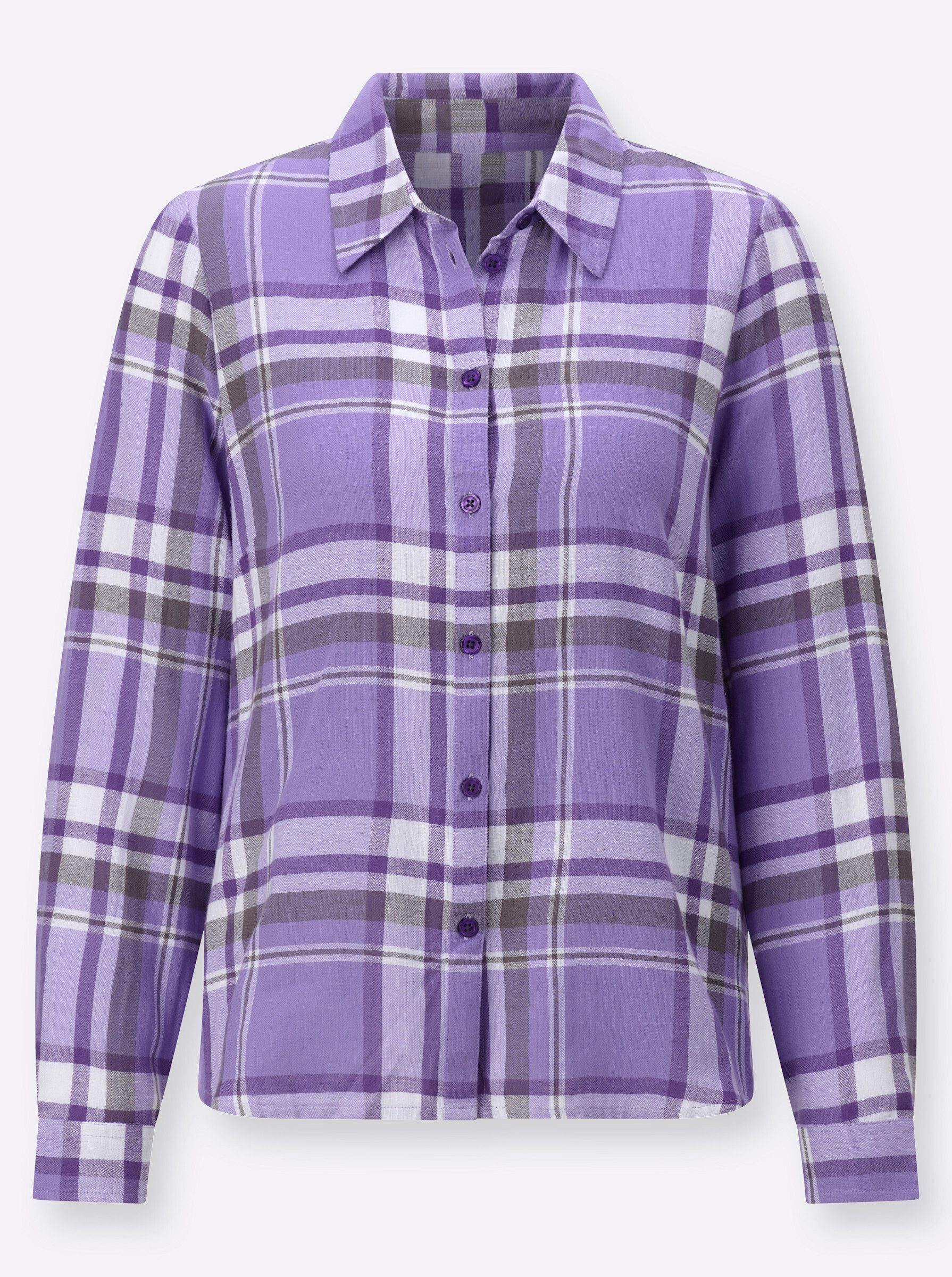 Witt Klassische Bluse Karo-Bluse Langarm