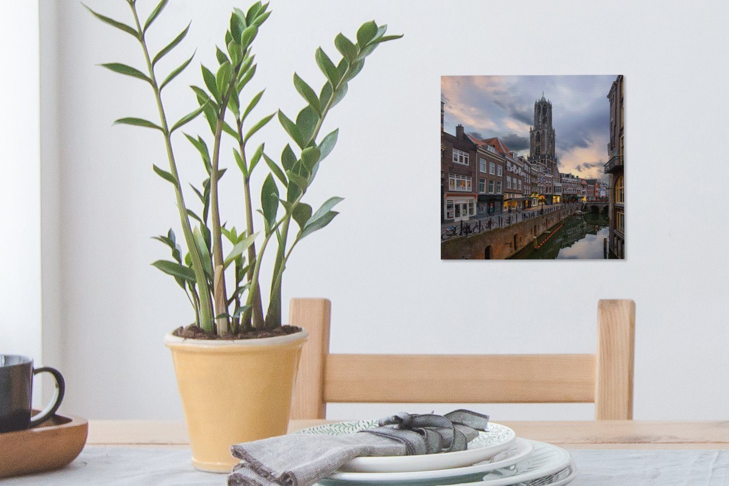 Leinwand OneMillionCanvasses® Utrecht Wohnzimmer Bilder - Schlafzimmer Luft, (1 für St), - Wasser Leinwandbild