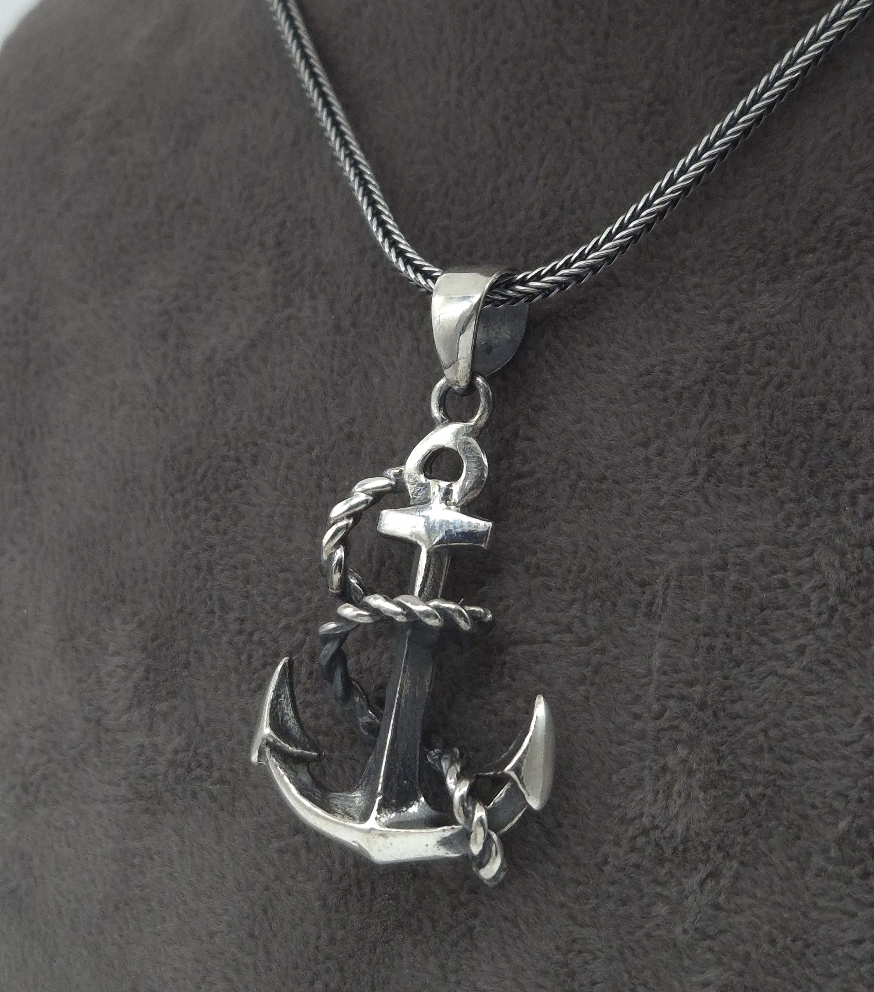 NAHLE Kette mit Anhänger Silber Anker mit Silber Fuchsschwanz Kette (2-tlg. günstig online kaufen