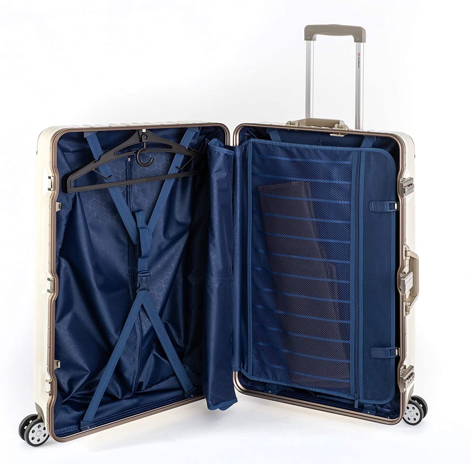 Travelhouse Hartschalen-Trolley London, 4 Rollen, TSA Zahlenschloss Aluminium-Rahmen Polycarbonat-Hartschale