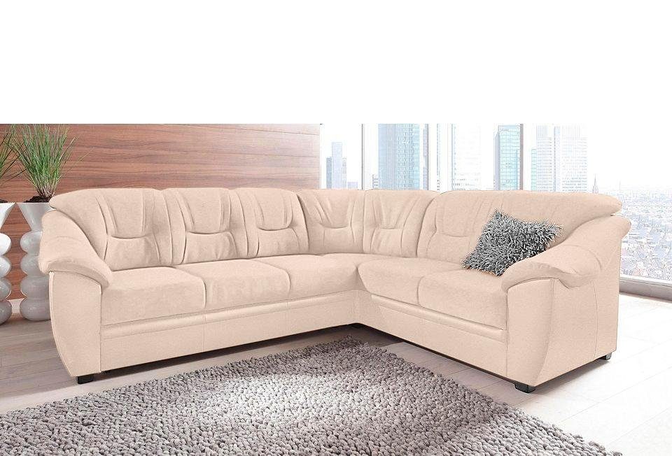 sit&more Ecksofa Savona L-Form, wahlweise mit Bettfunktion, inklusive Federkern, frei im Raum stellbar