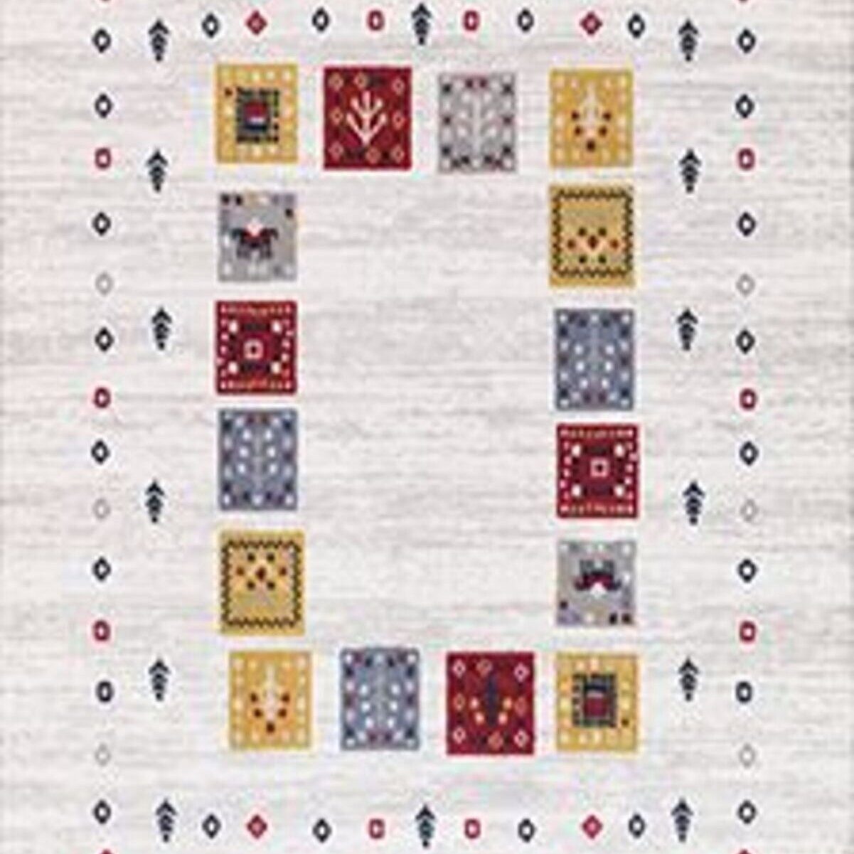 en.casa Hochflor-Teppich, rechteck, Florhöhe 8, Overlock-Kante, 80x150 91235113