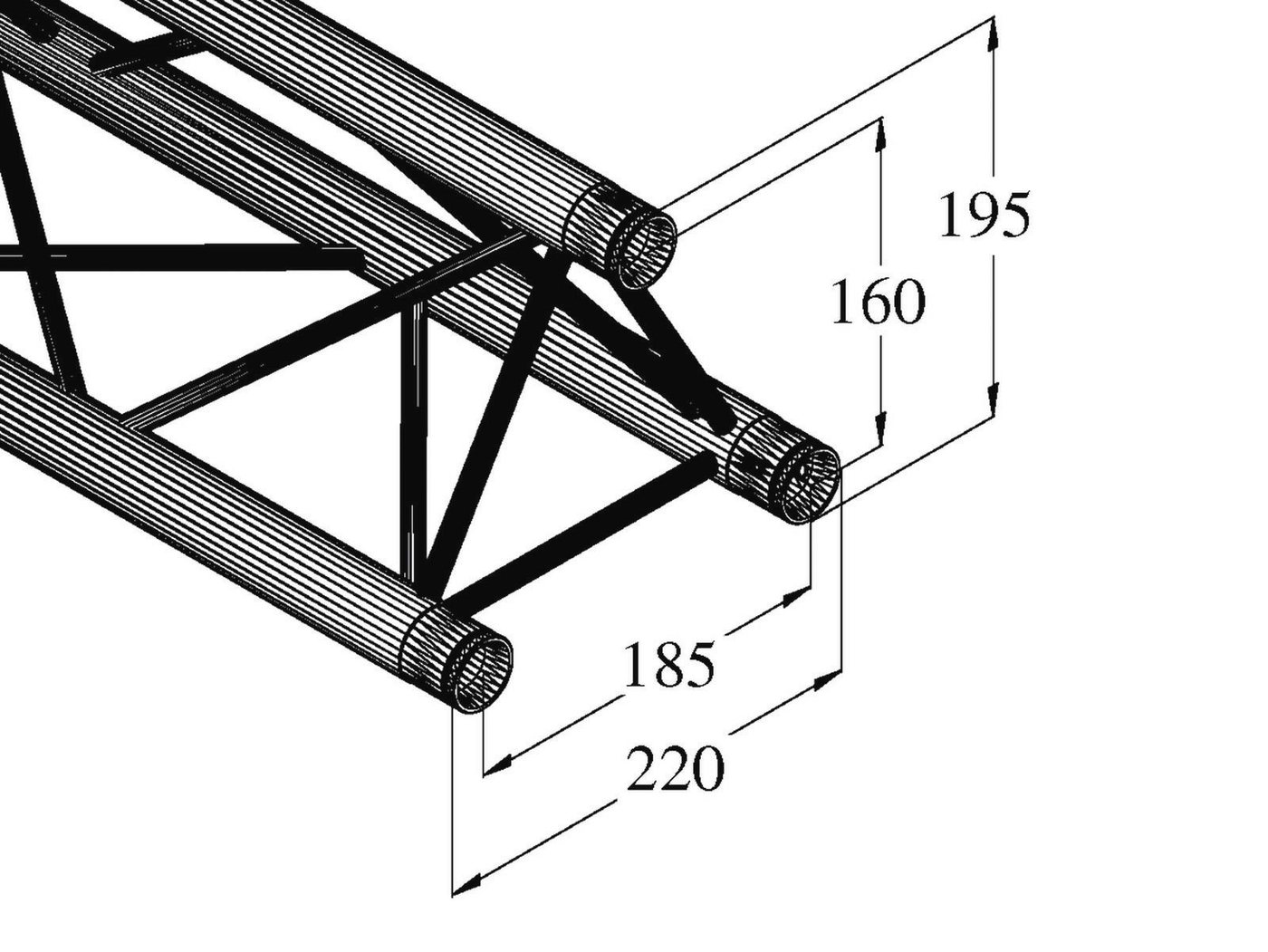 Thumbnail - Alutruss Rahmentraverse ALUTRUSS DECOLOCK DQ3-S3000 3-Punkt-Traverse sw