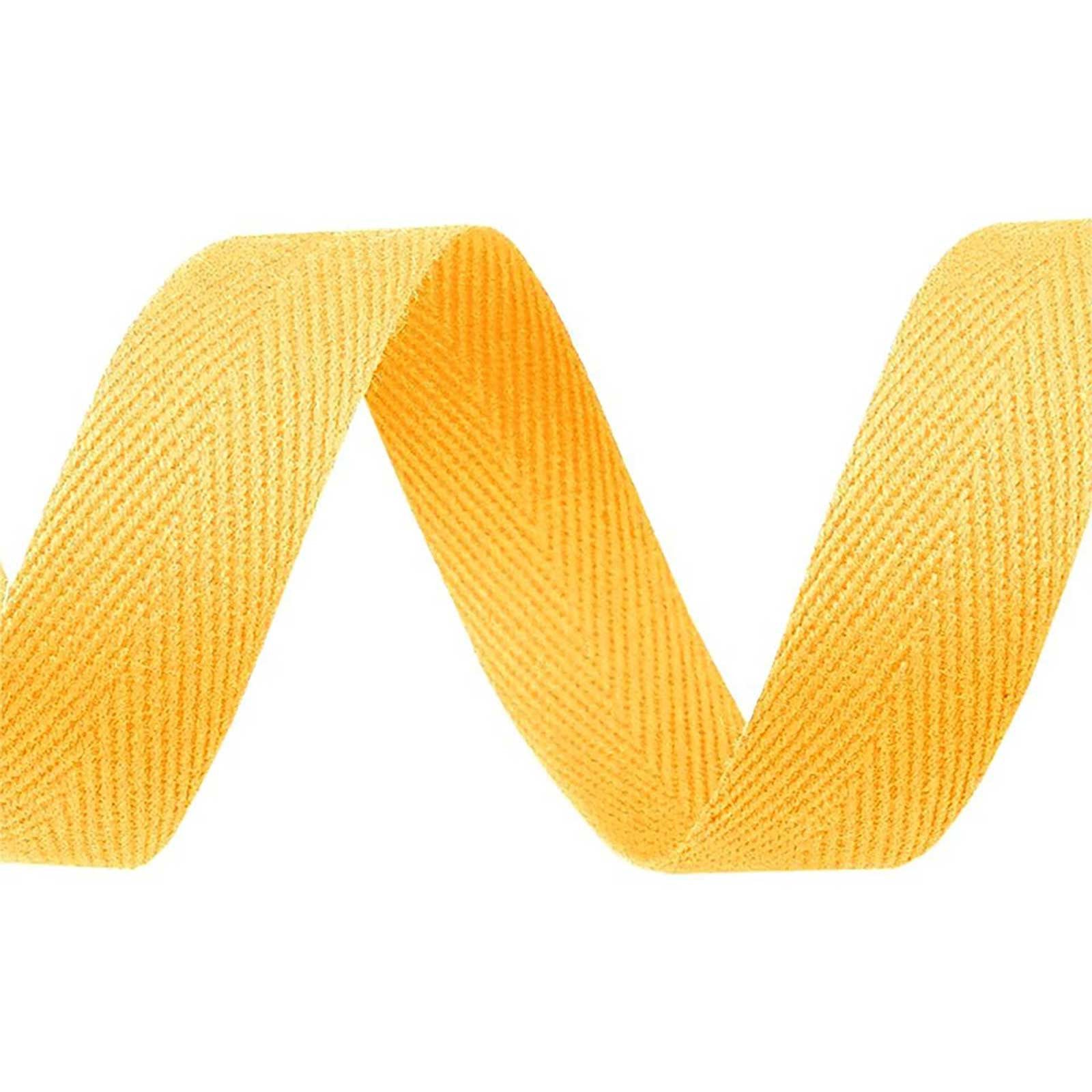 maDDma Webband 5m Köperband Baumwoll-Band 20mm Einfassband Kantenband Dekoband, gelb