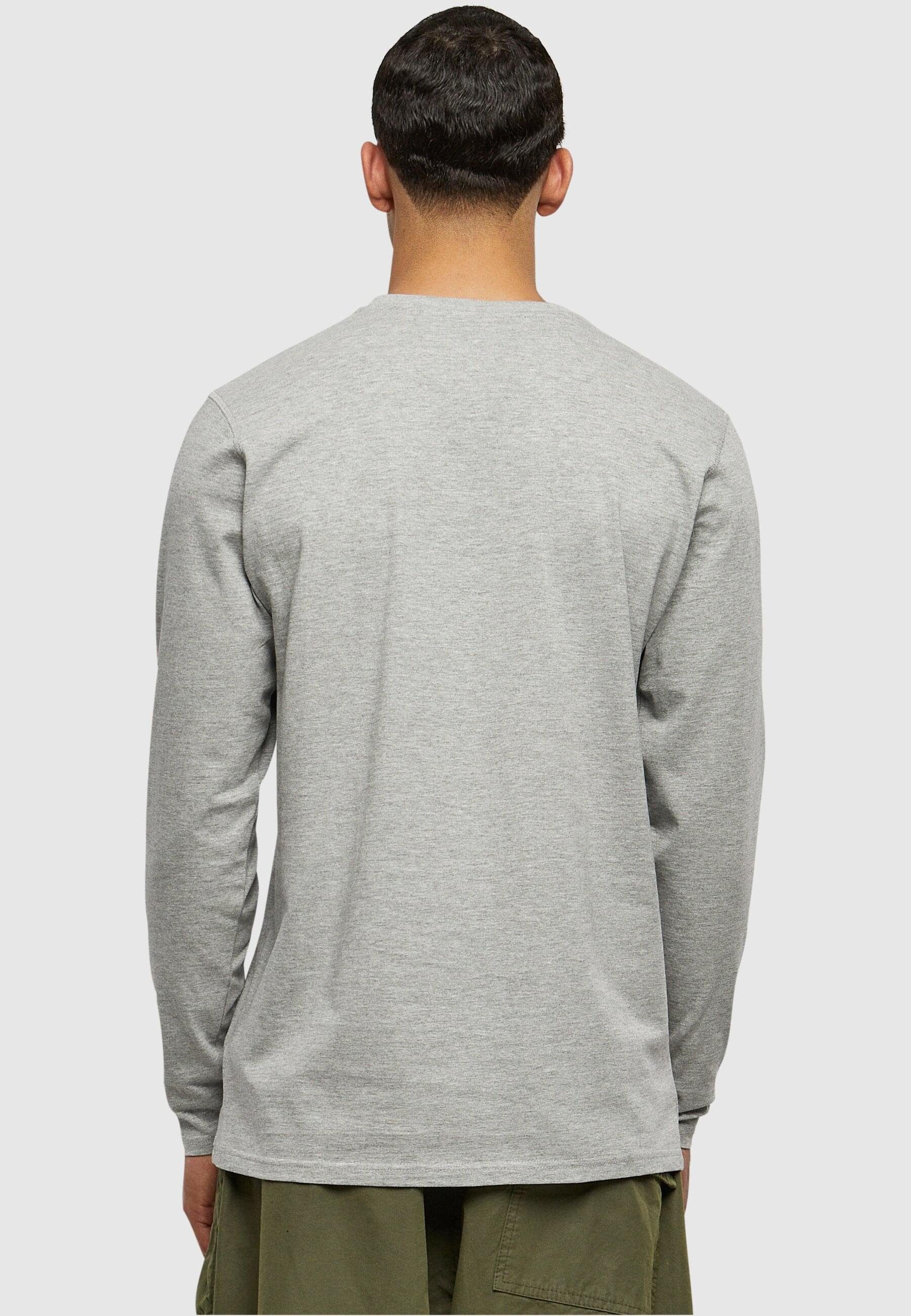 URBAN CLASSICS T-Shirt Herren Basic grey (1-tlg) L/S Henley Tee