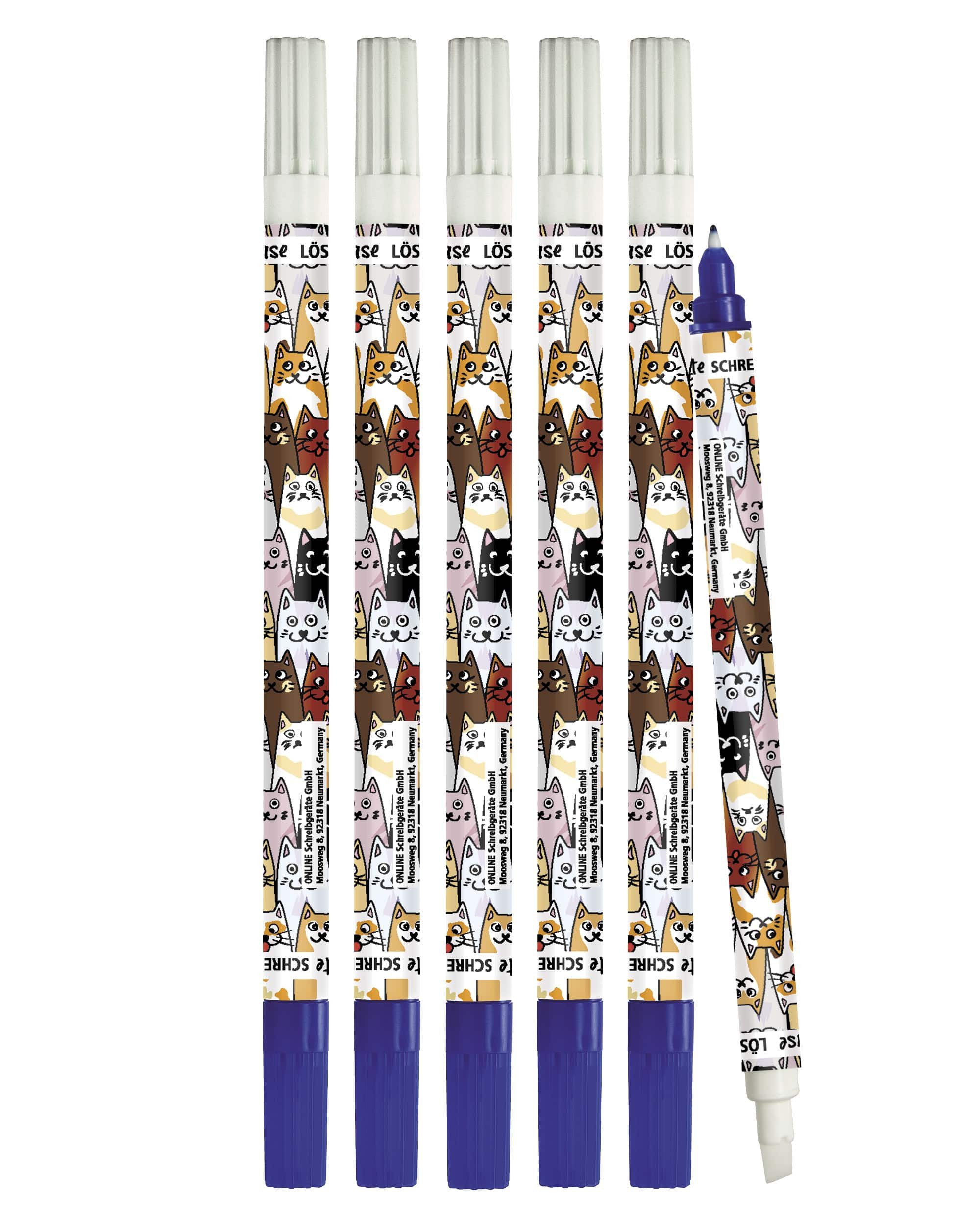 Online Pen Чернильный убийца Tintenlöscher, süßes Katzenmotiv, zum Löschen von Tinte, hergestellt in Österreich