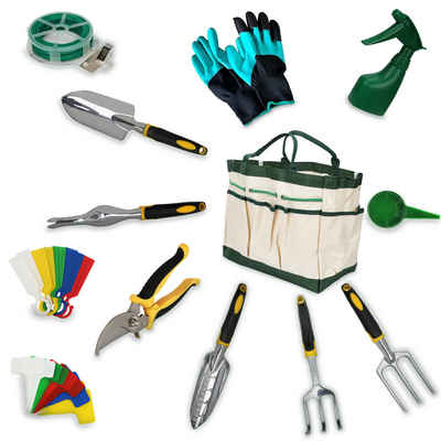 Randaco Gartenpflege-Set 12-tlg Gartenwerkzeug Set Handwerkzeuge Hand-Gartengerate Pflanzset, bei Gartenarbeiten, Umtopfarbeiten