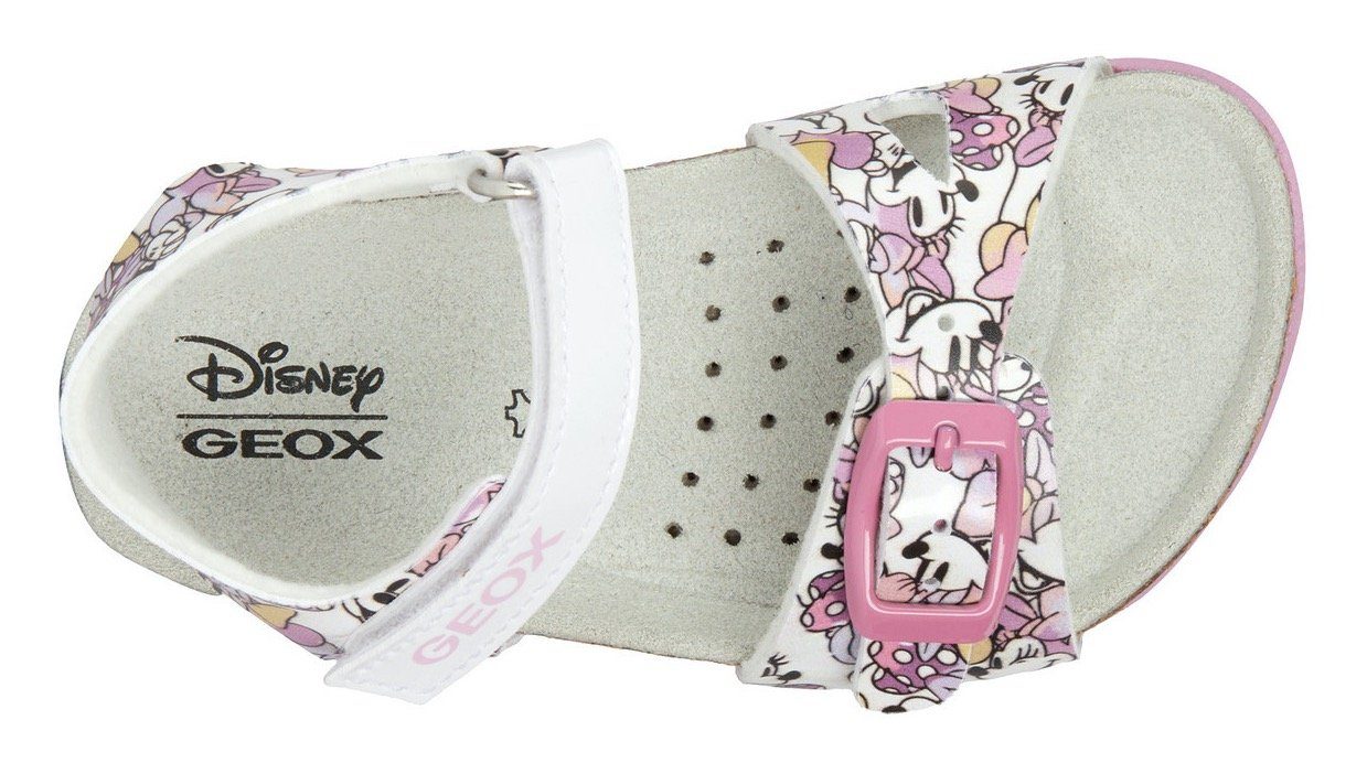 Geox B SANDAL CHALKI allover mit Sandale Mouse GIRL Print weiß-Minnie