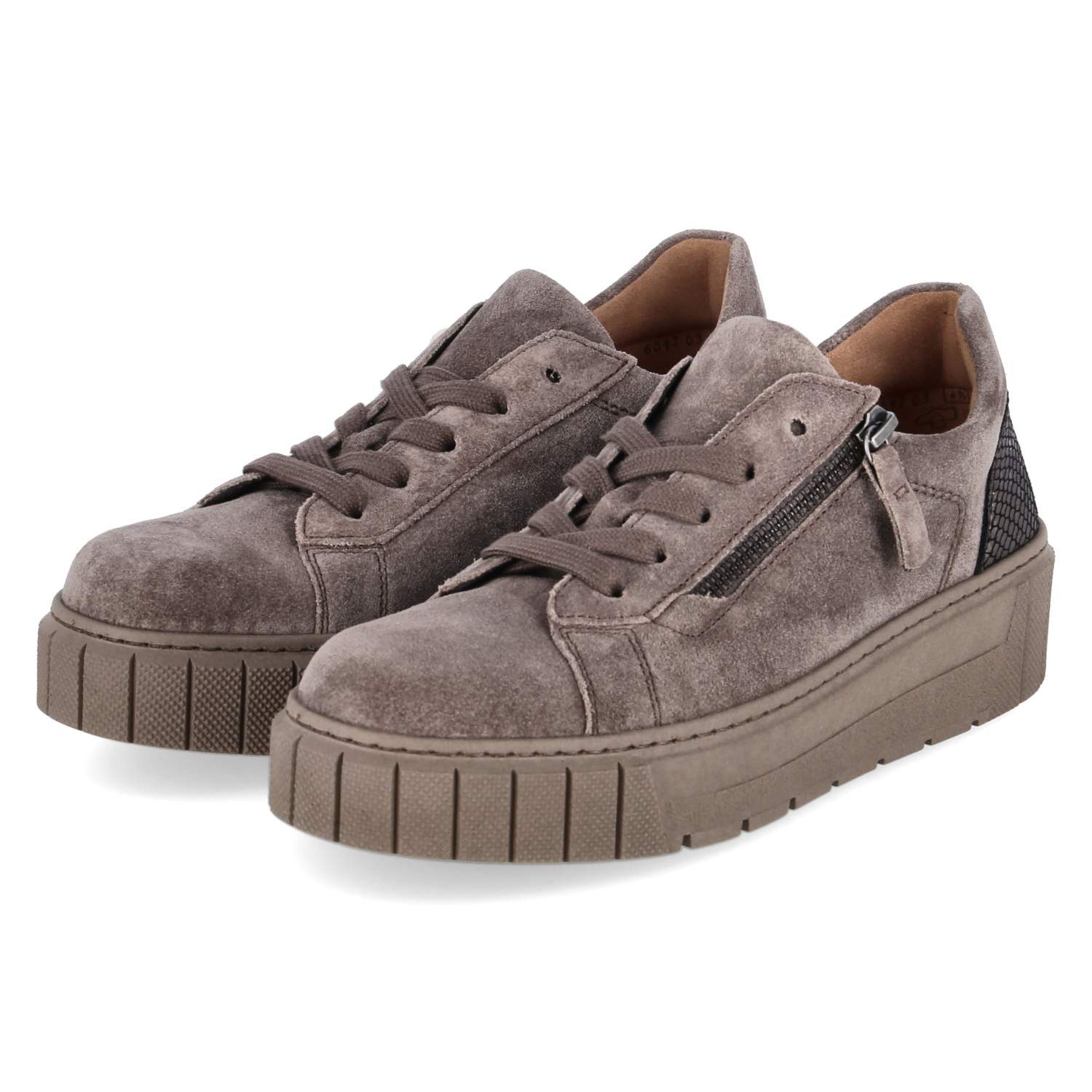 Gabor Gabor 6017.03.004 Damen Rauleder taupe Schnürschuh