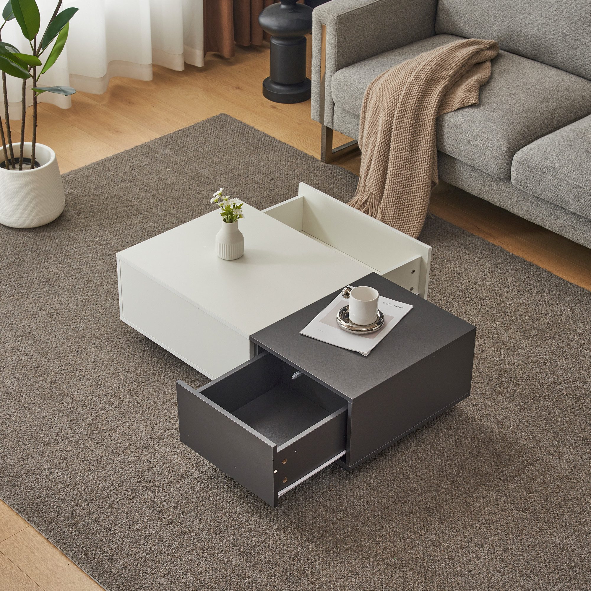 HAUSS SPOLE Couchtisch 100x50x30cm mit 2 günstig online kaufen