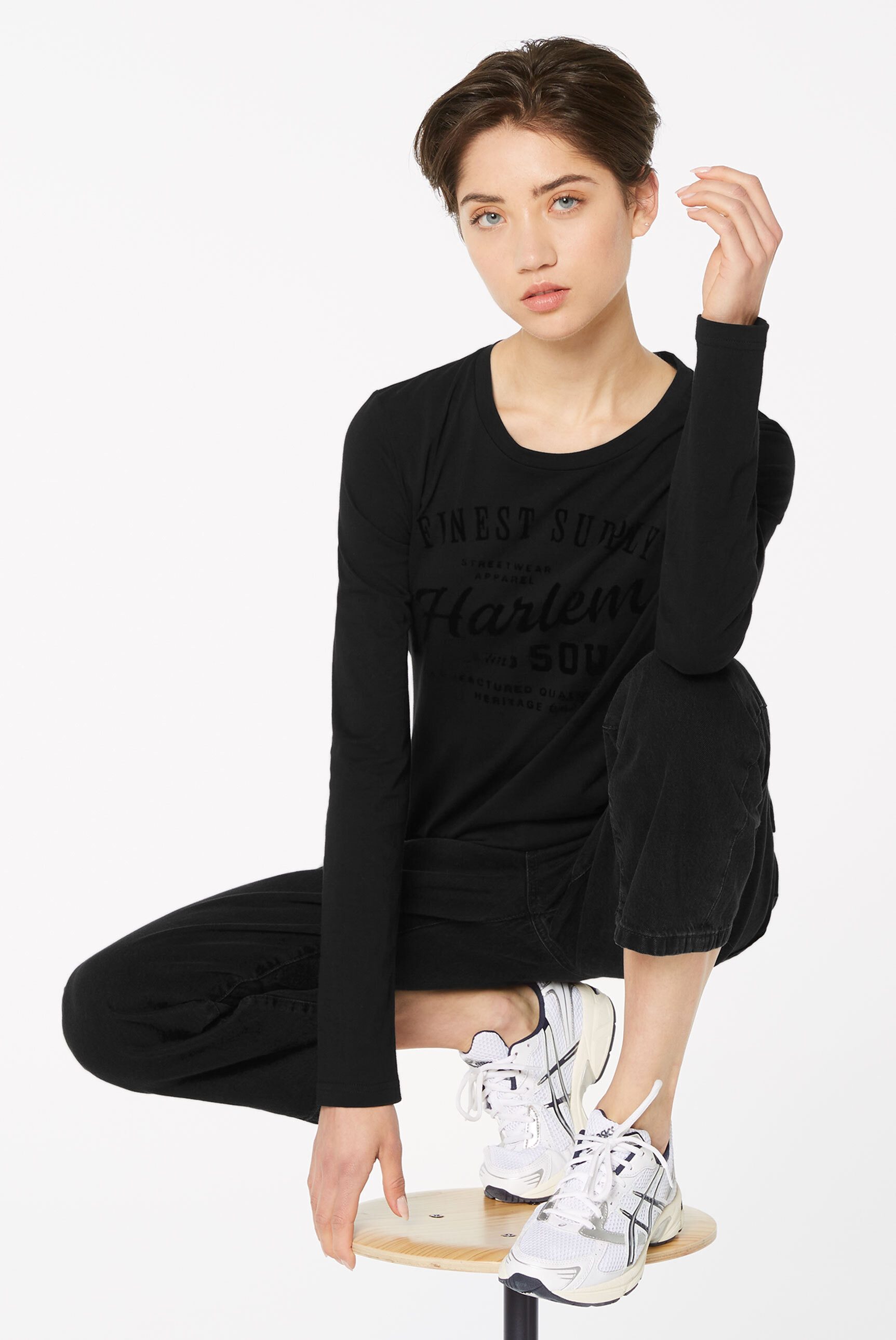 Harlem Soul Langarmshirt aus Baumwolle