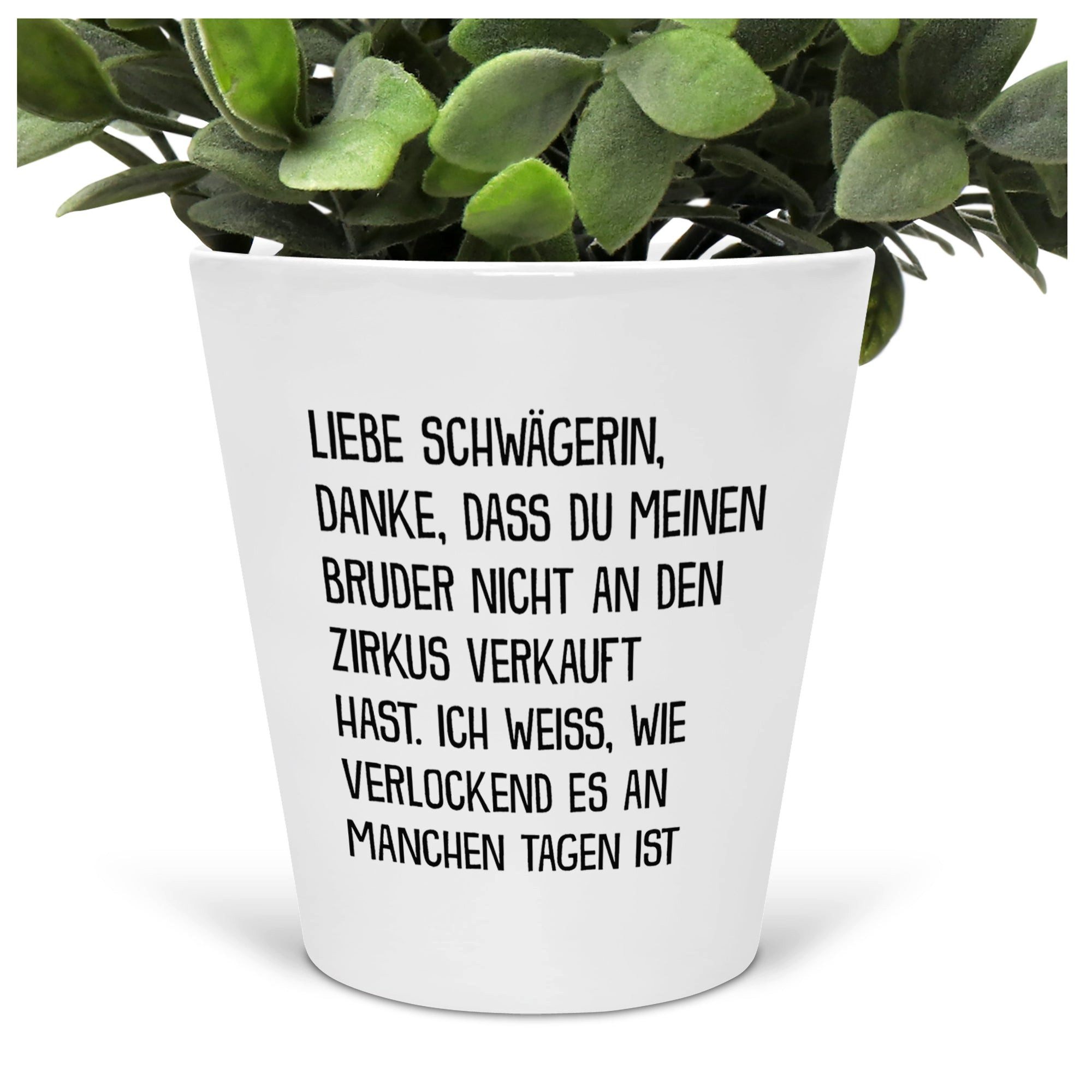 22Feels Blumentopf Spruch Übertopf Deko Innen Schwägerin Geschenk Hochzeit Frauen (Für Zimmerpflanze), IN DEUTSCHLAND BEDRUCKT