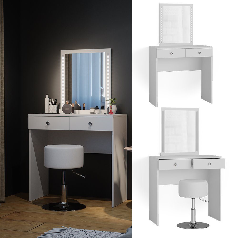 Vicco Schminktisch Elara, Weiß, 80 cm günstig online kaufen