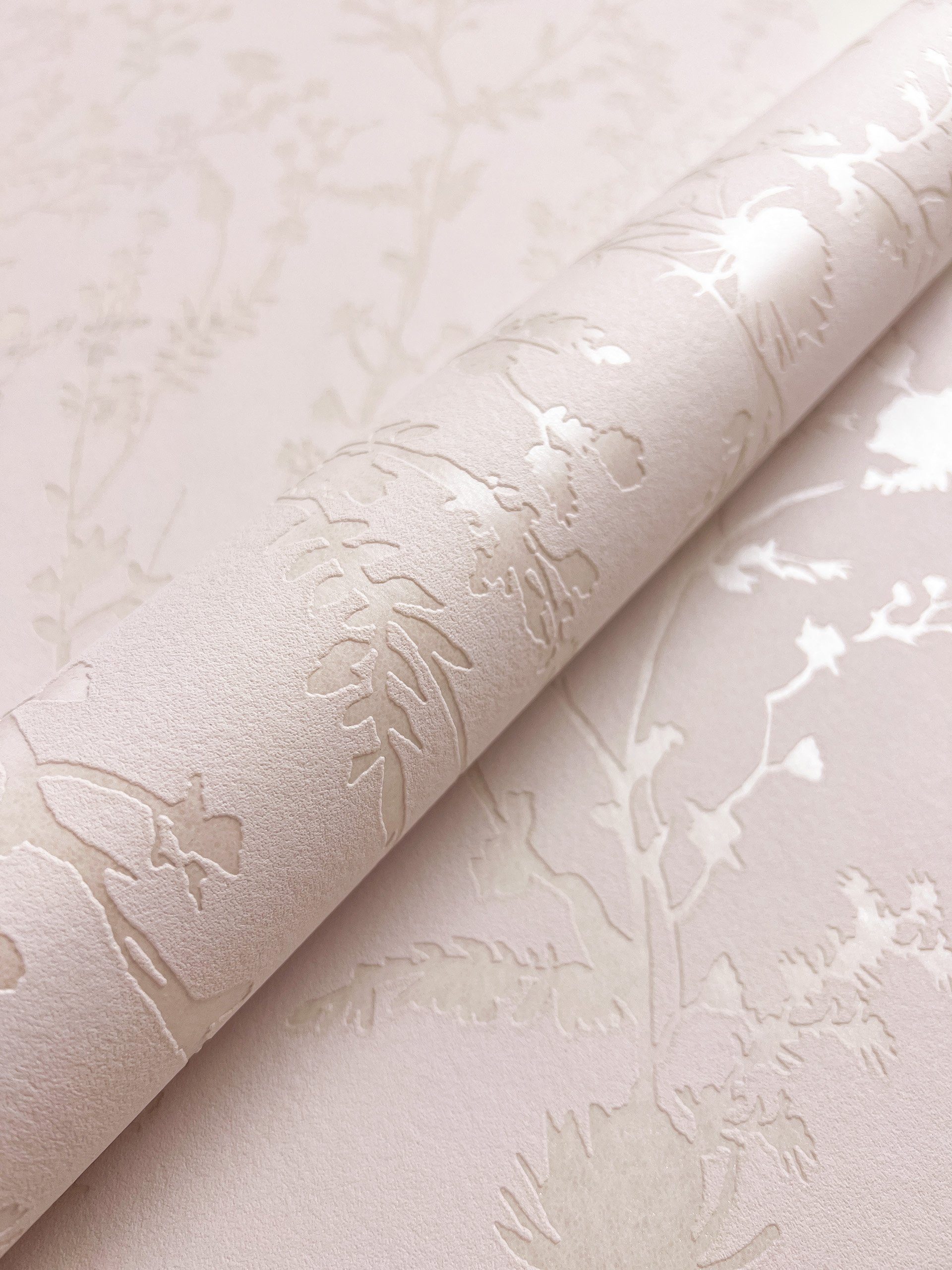 Newroom Vliestapete, Creme Tapete Modern Blumen günstig online kaufen