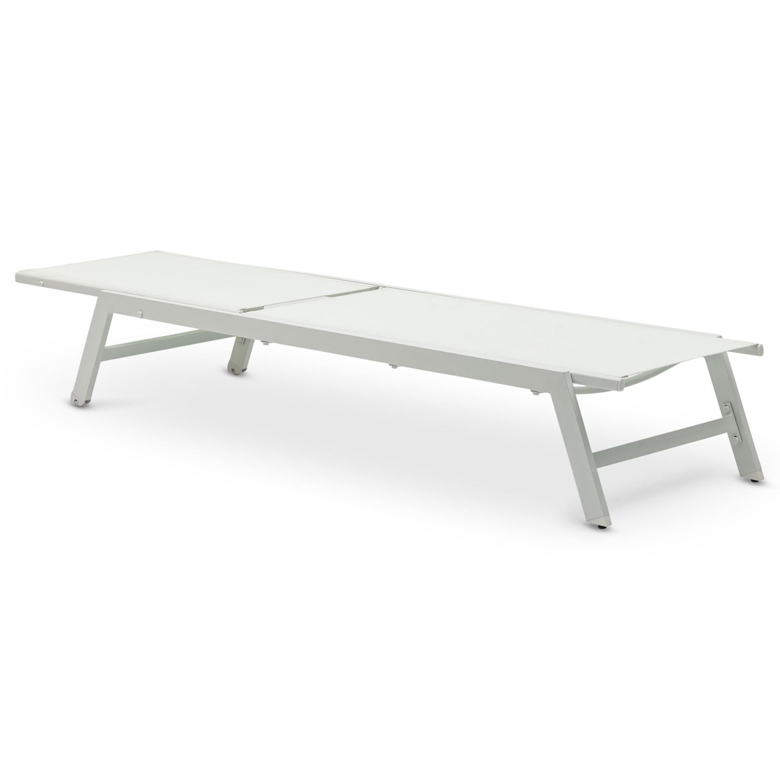 IDIMEX Gartenliege ESPIRITU, Sonnenliege mit verstellbarer Rückenlehne Aluminiumgestell- cremeweiß