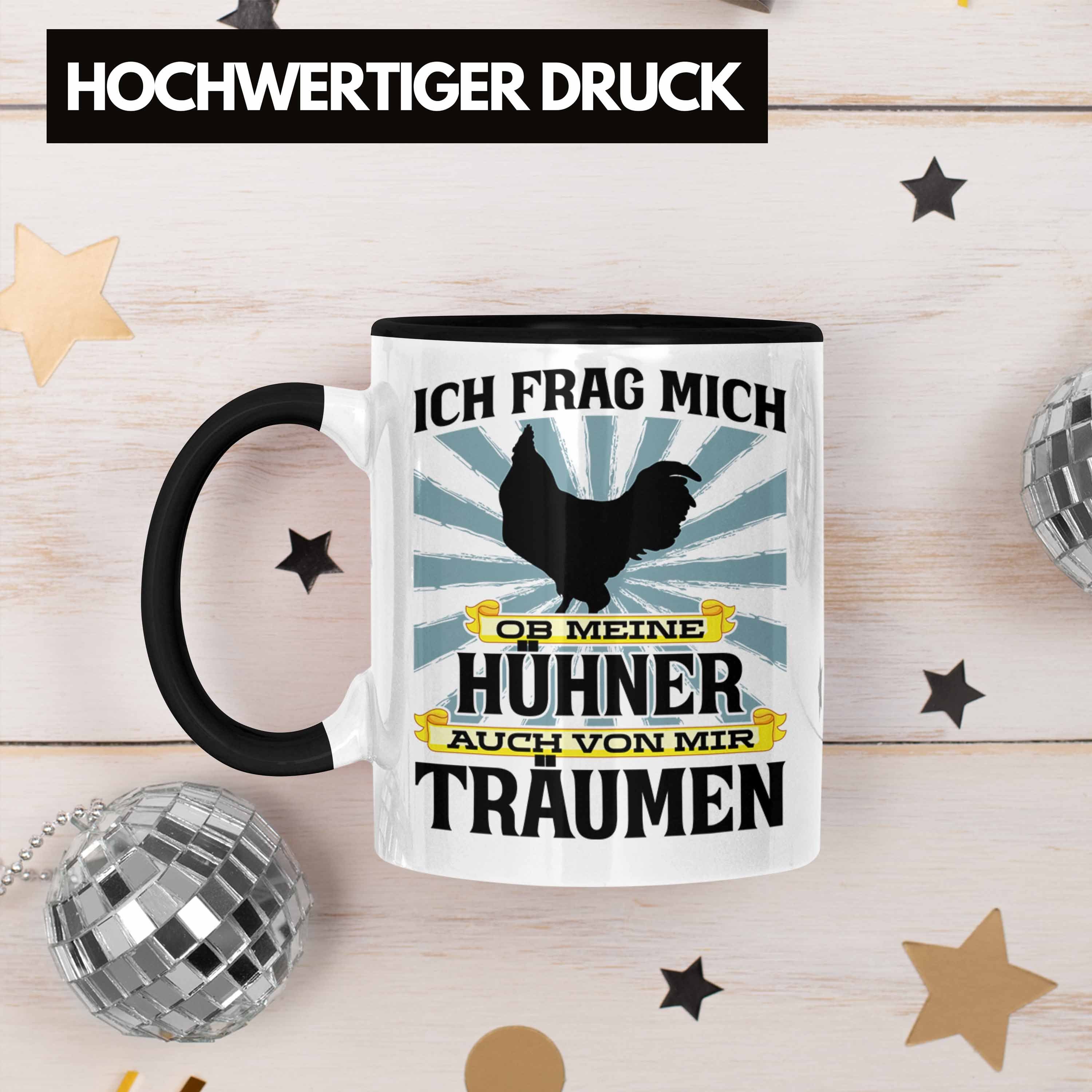 Trendation Geschenk Hühner-Flüsterer Männer Tasse Trendation Landwirtschaft für Landwirt - Spruch Spruch Bauer Kaffeetasse Tasse Schwarz Traktor Geschenke