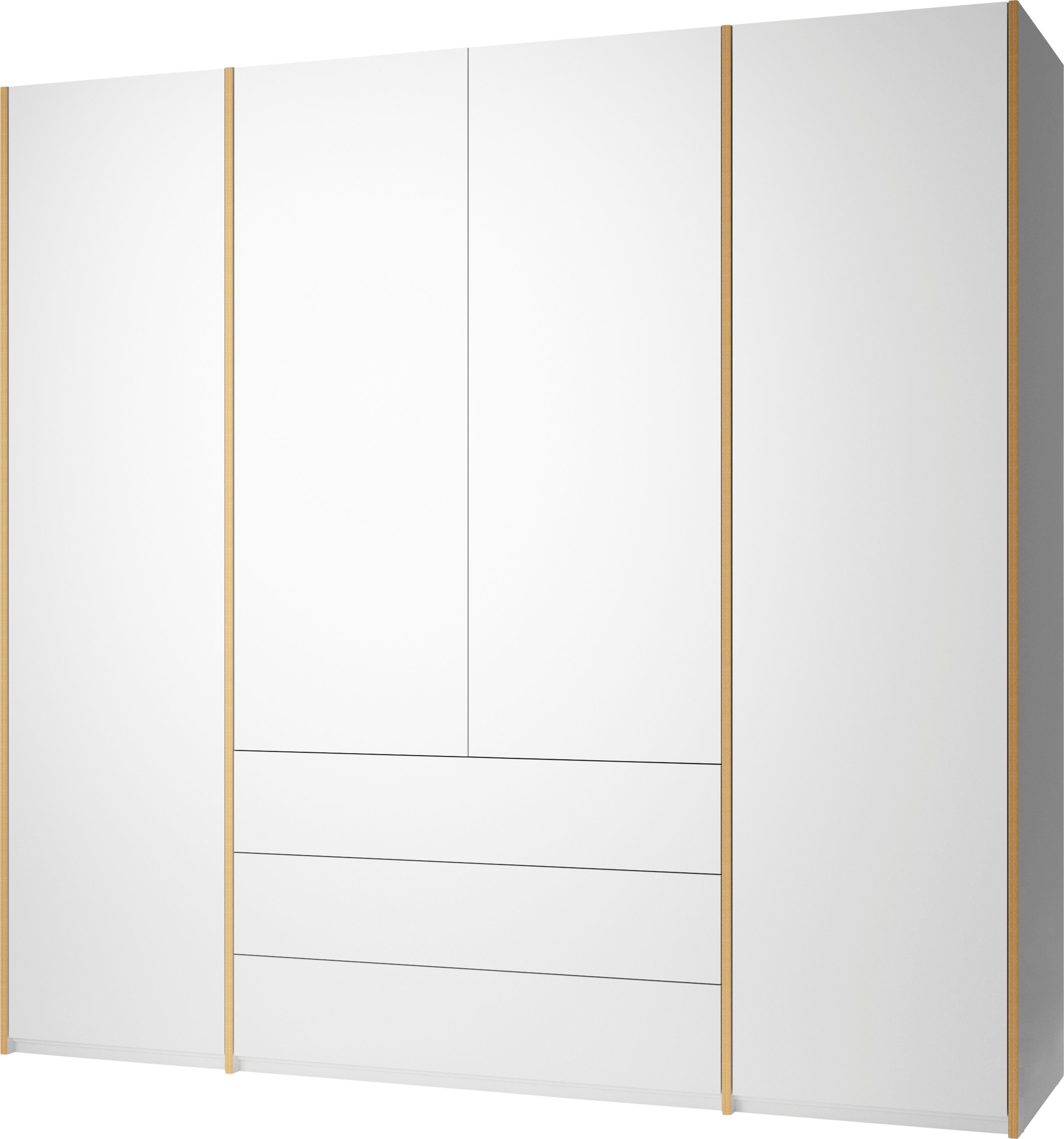 Müller SMALL LIVING Drehtürenschrank Modular Schubladen inklusive mittleren 5 Plus 3 Variante Bereich im