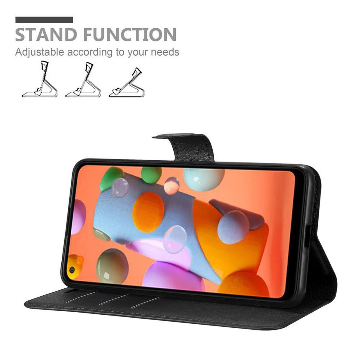 Cadorabo Handyhülle für Samsung Galaxy A11 / M11 Hülle Samsung Galaxy A11 / M11, Hülle Schutzhülle mit Standfunktion, Kartenfach und Magnetverschluss